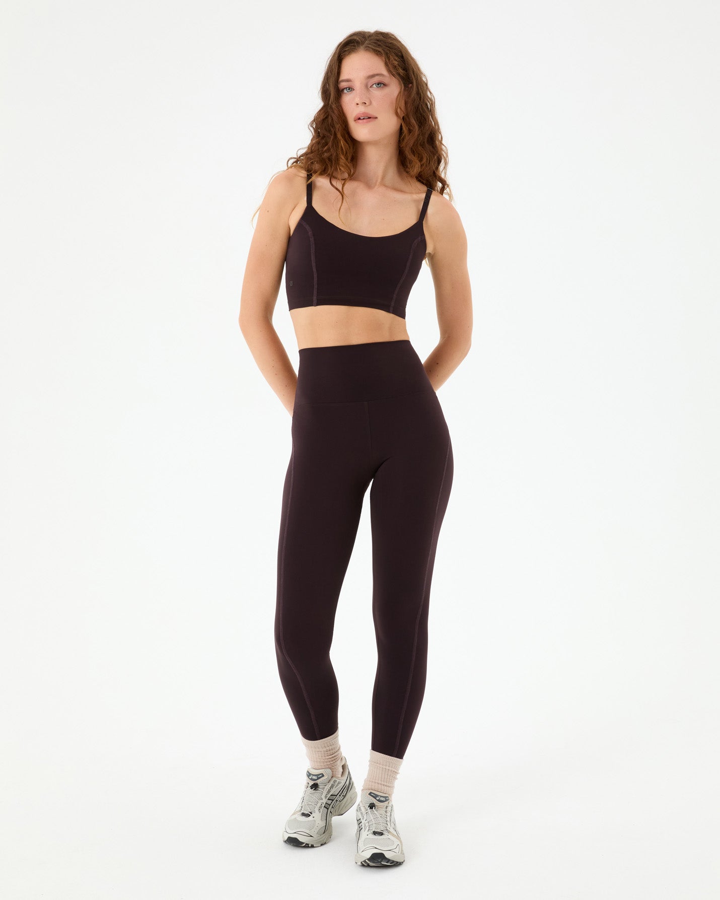 Mürdüm Askılı Basic Motion Bra