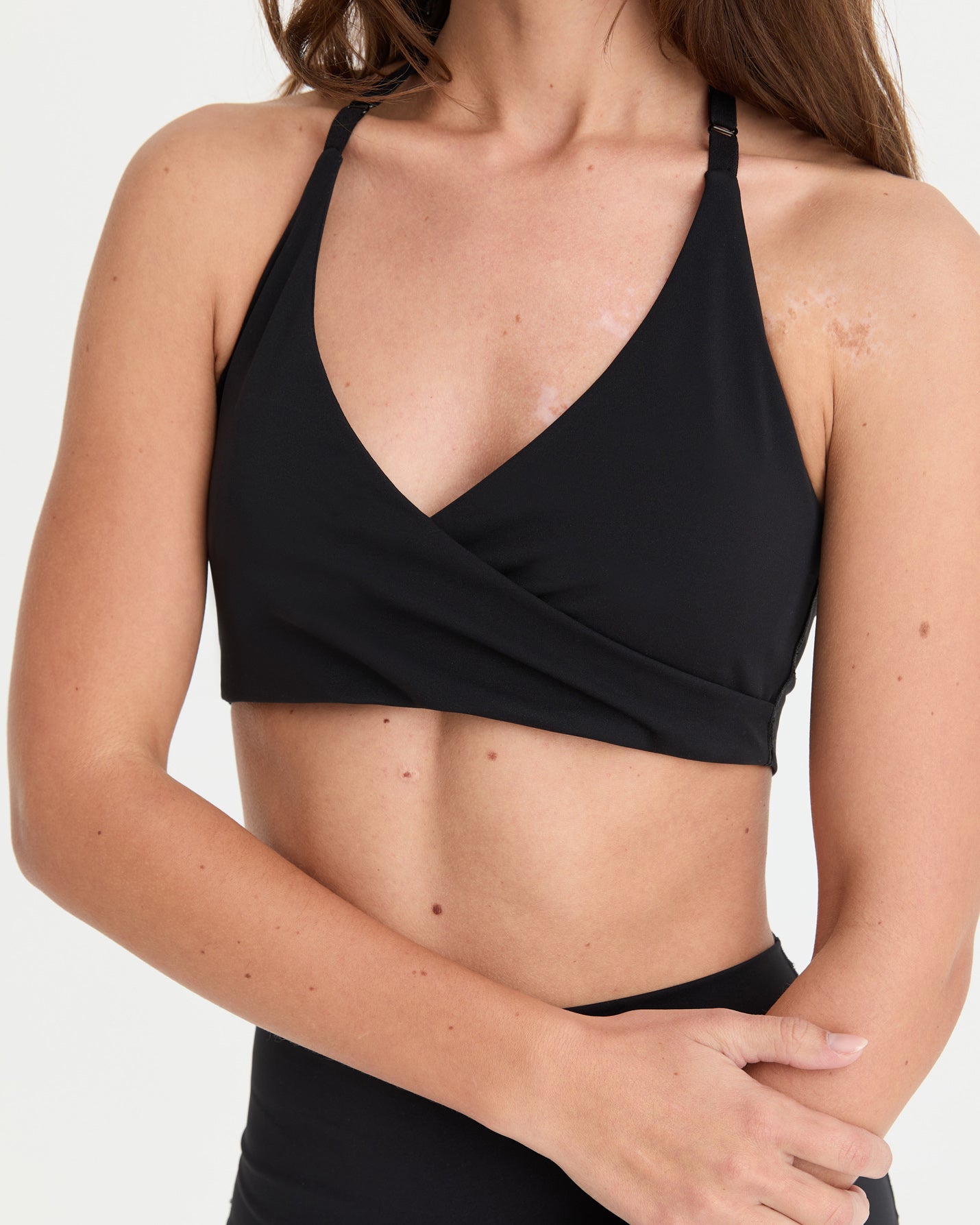 Siyah Halter Wrap Motion Bra