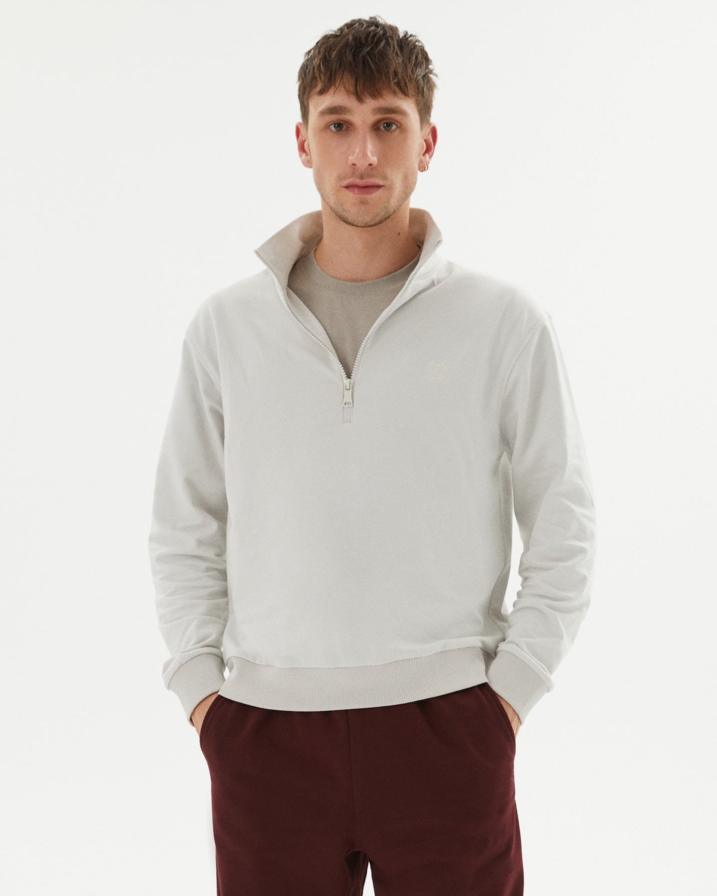 Erkek Dik Yaka Sweatshirt