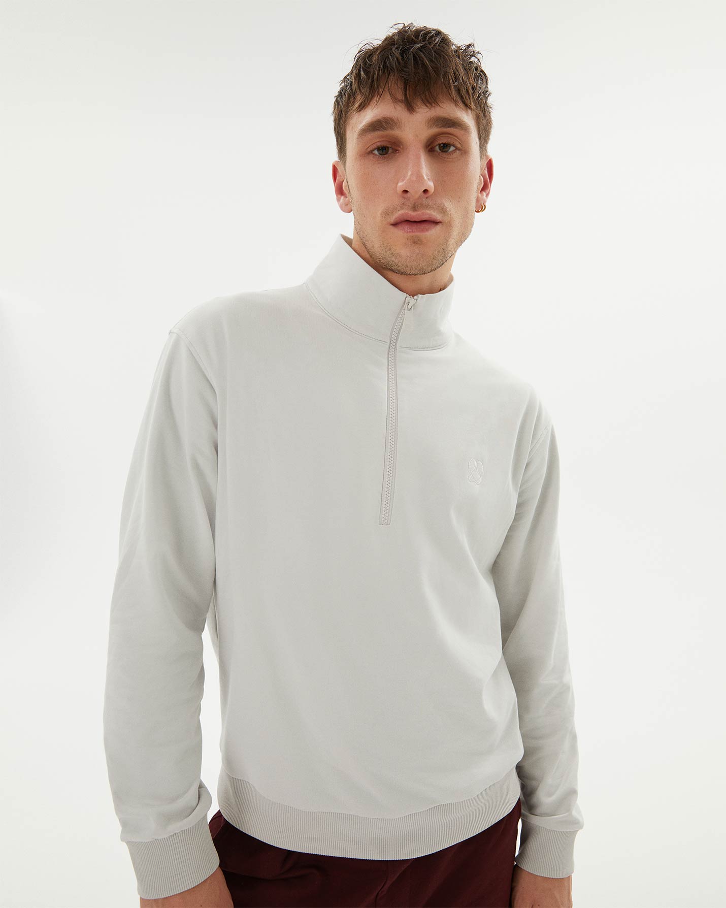 Erkek Dik Yaka Sweatshirt