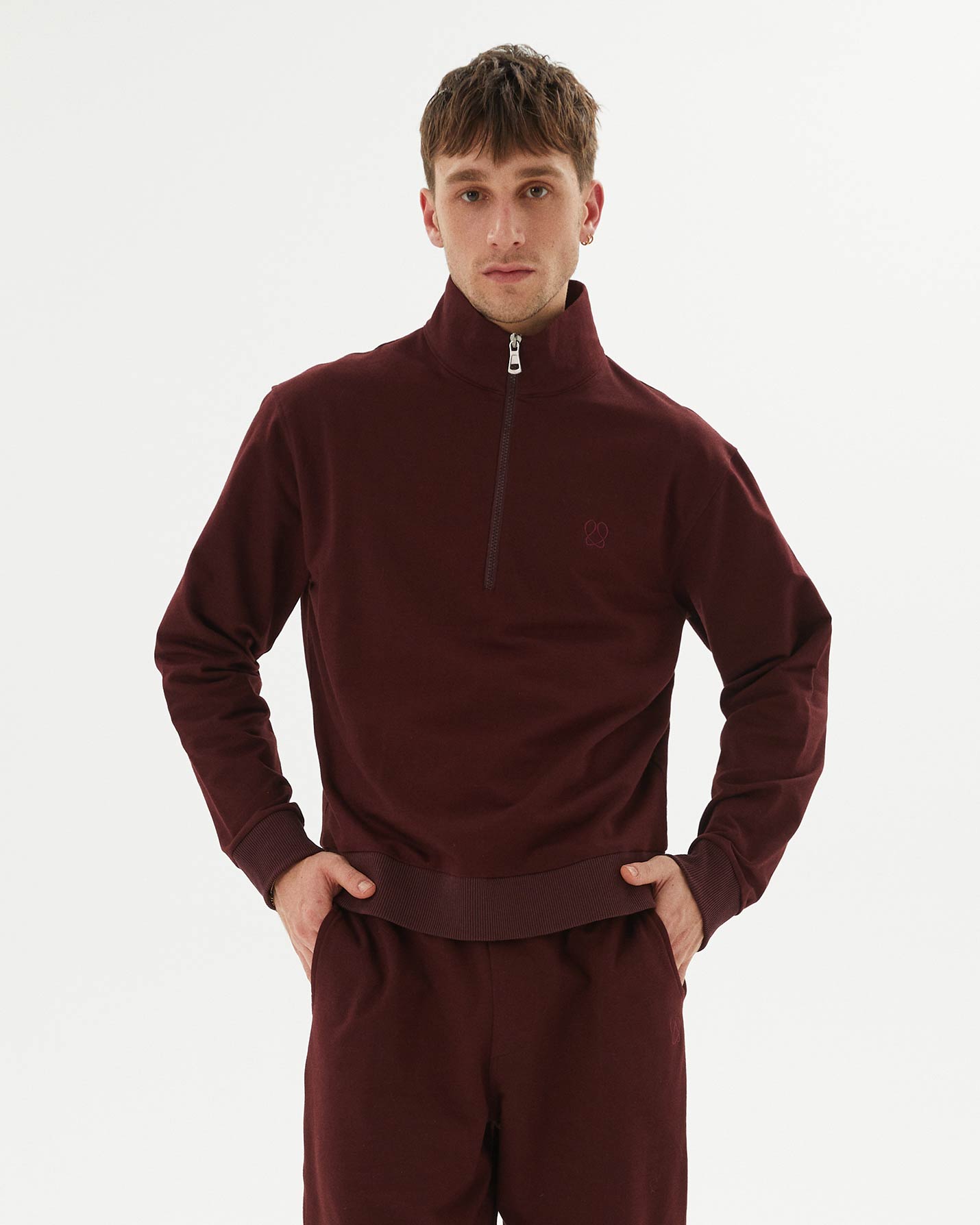 Erkek Dik Yaka Sweatshirt