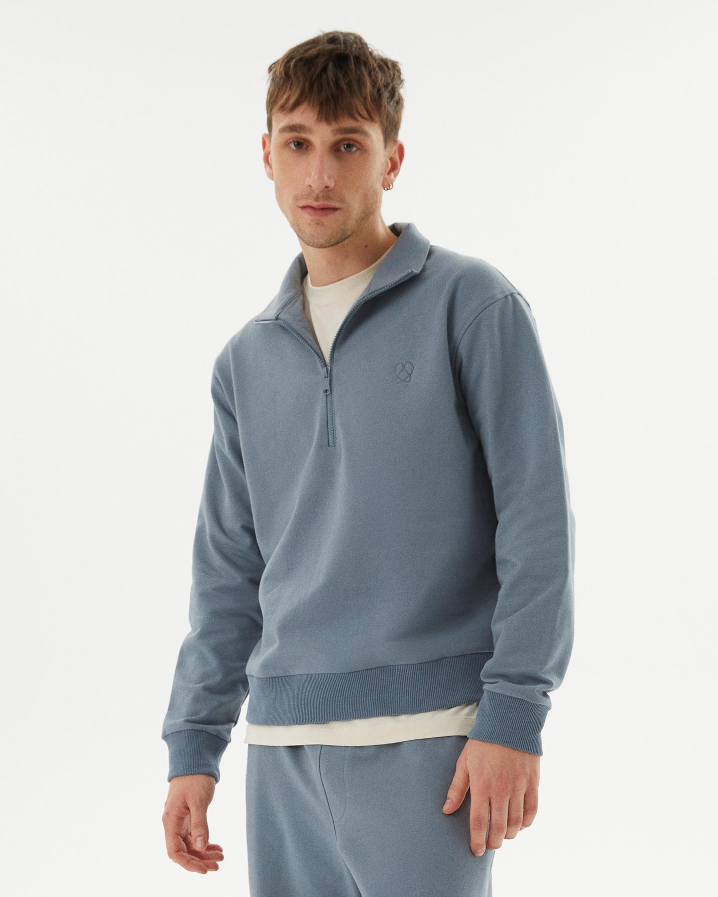 Erkek Dik Yaka Sweatshirt