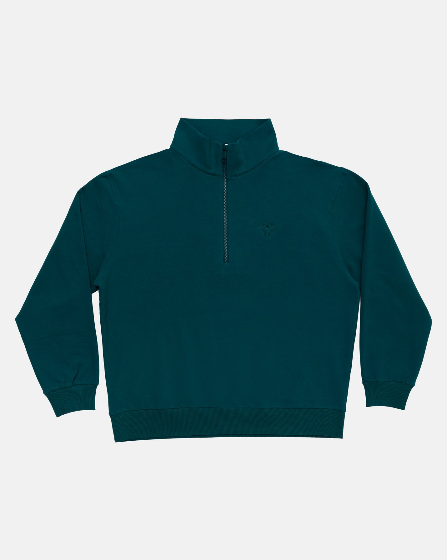 Orman Yeşili Erkek Dik Yaka Sweatshirt