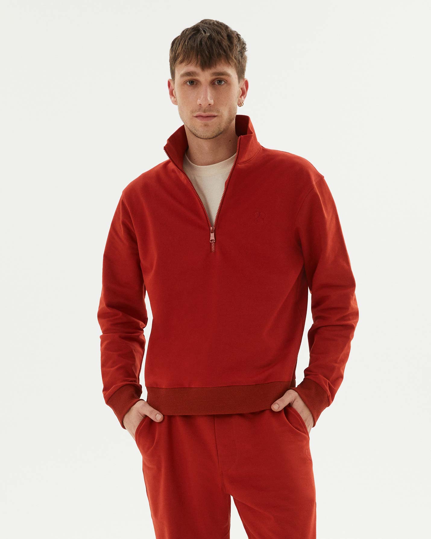 Erkek Dik Yaka Sweatshirt