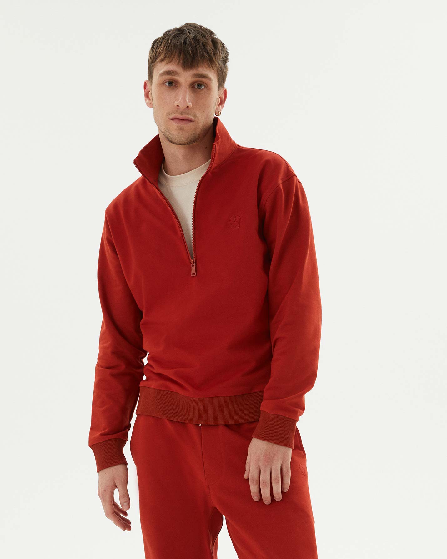 Erkek Dik Yaka Sweatshirt