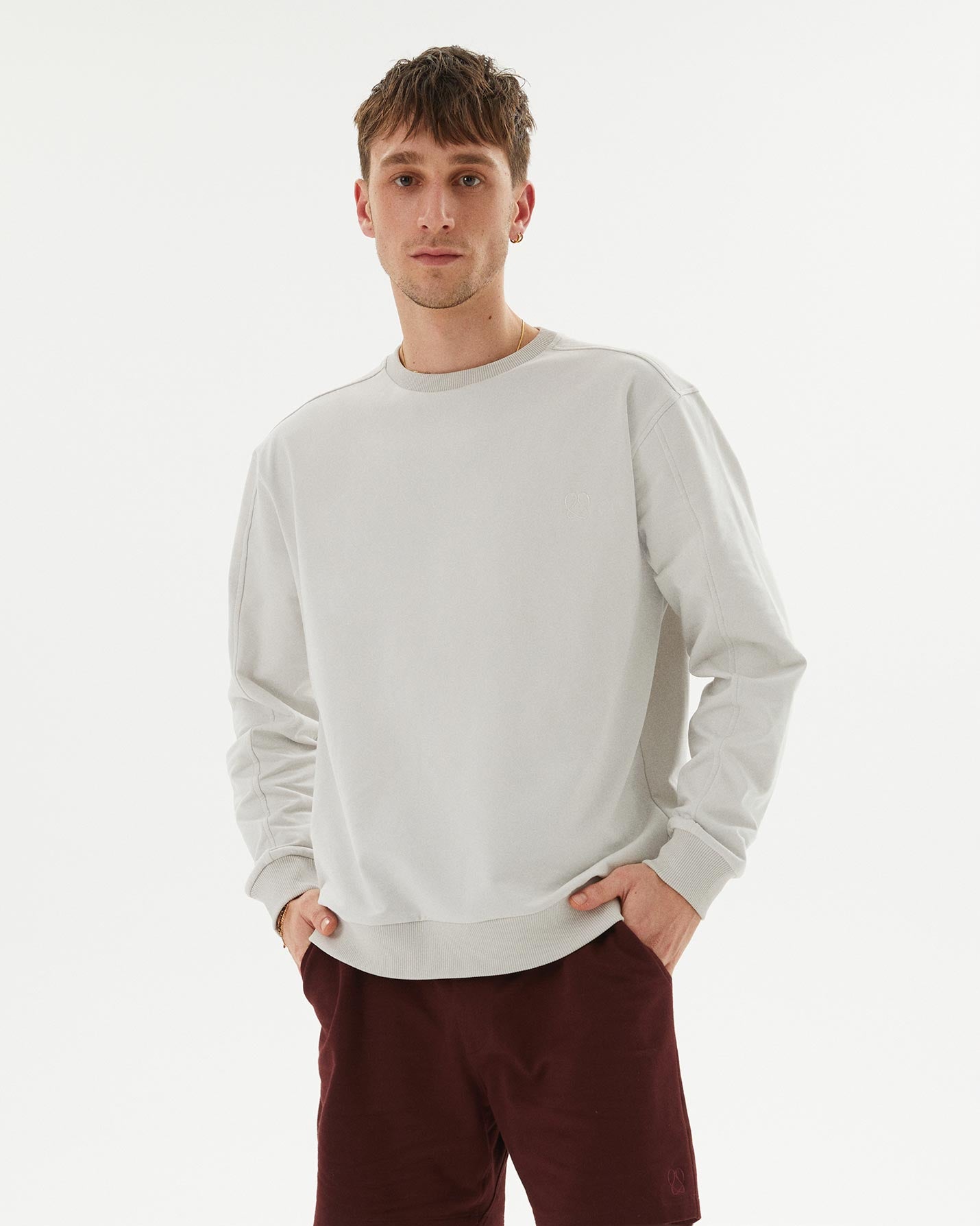Erkek Bisiklet Yaka Sweatshirt