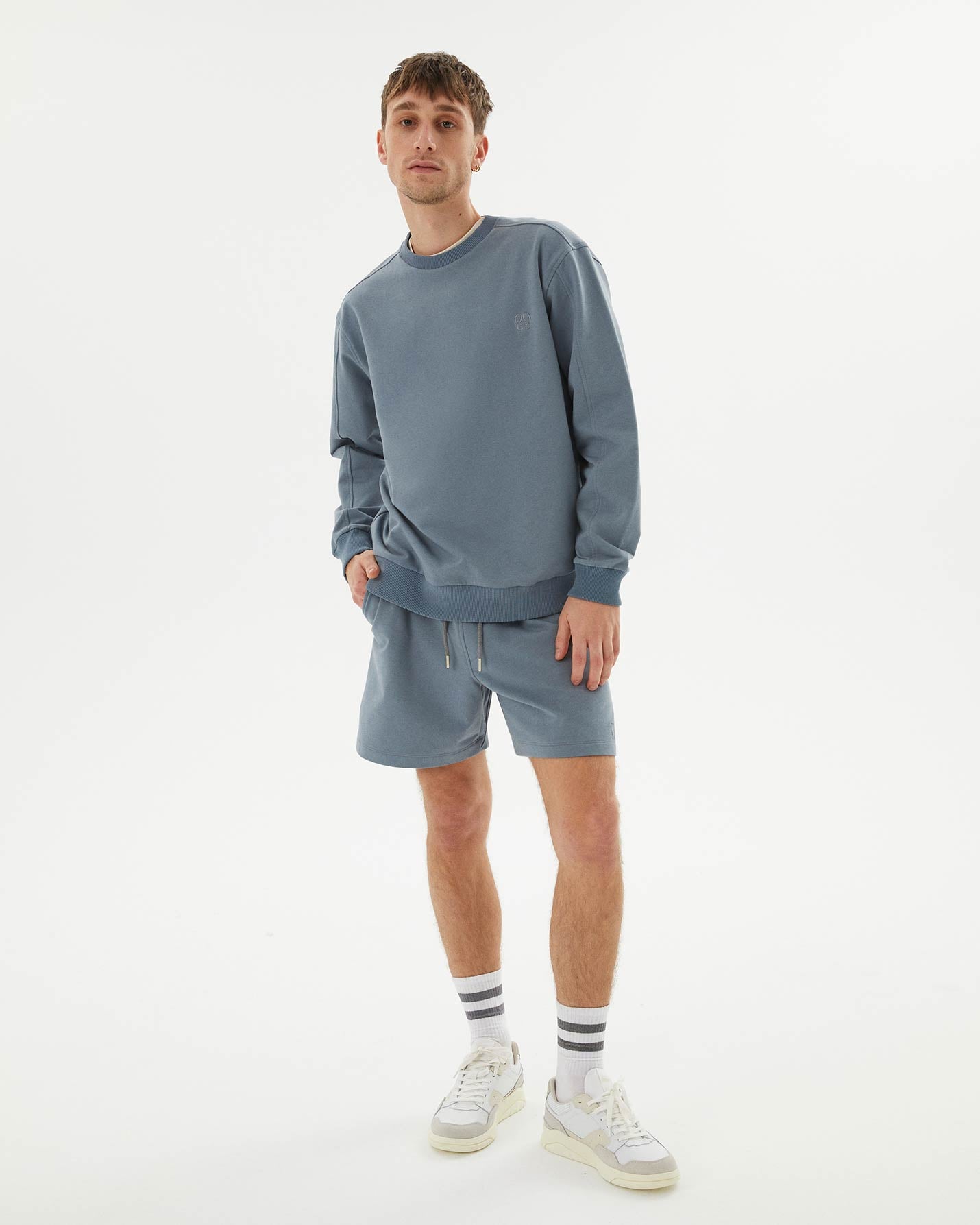 Erkek Bisiklet Yaka Sweatshirt