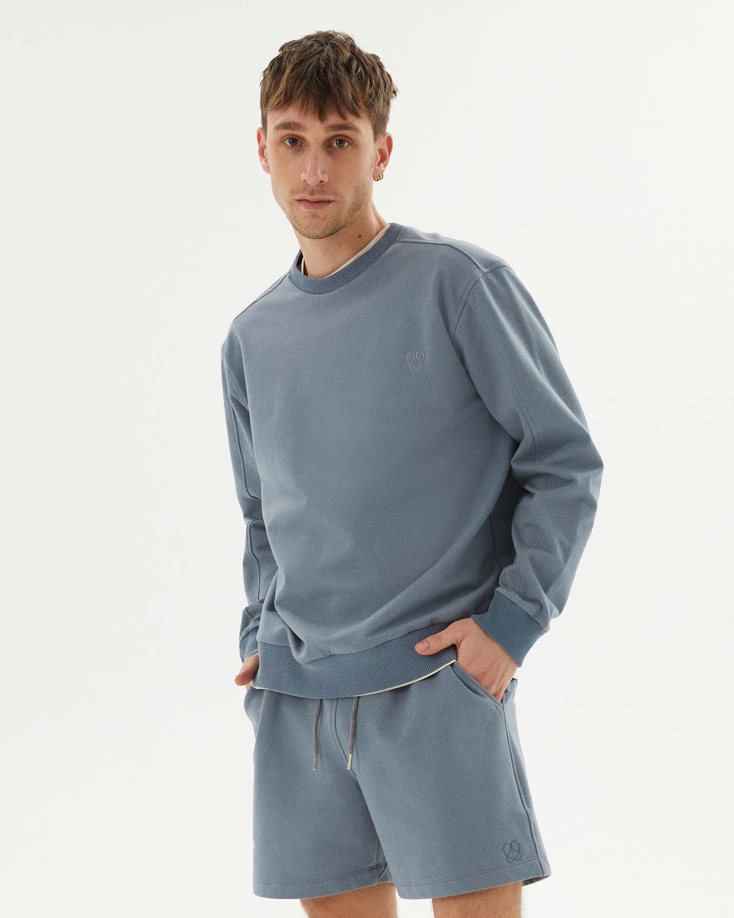 Erkek Bisiklet Yaka Sweatshirt