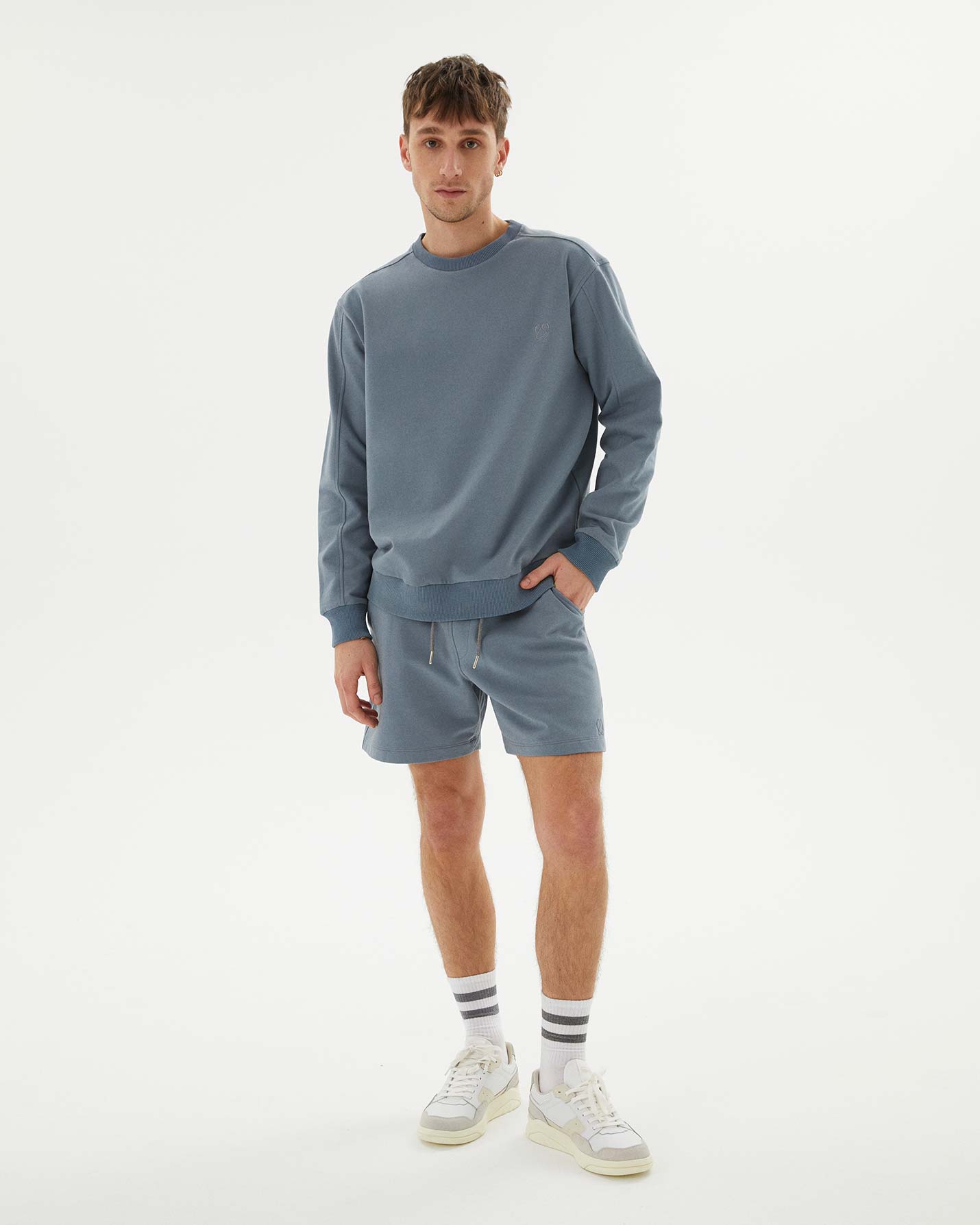 Erkek Bisiklet Yaka Sweatshirt
