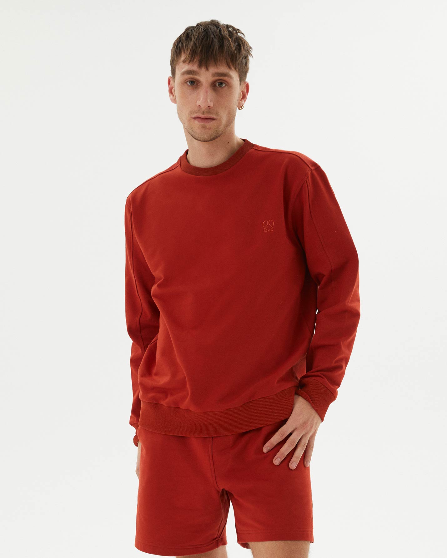 Erkek Bisiklet Yaka Sweatshirt