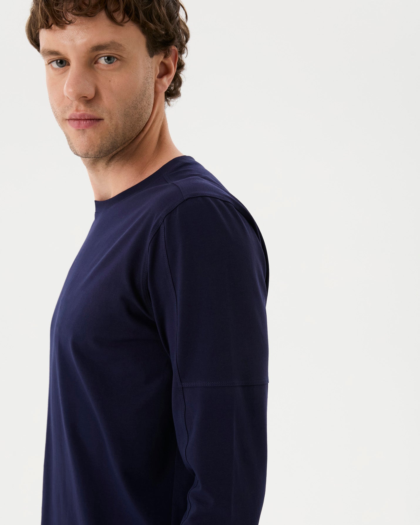 Indigo Erkek Uzun Kollu T-shirt