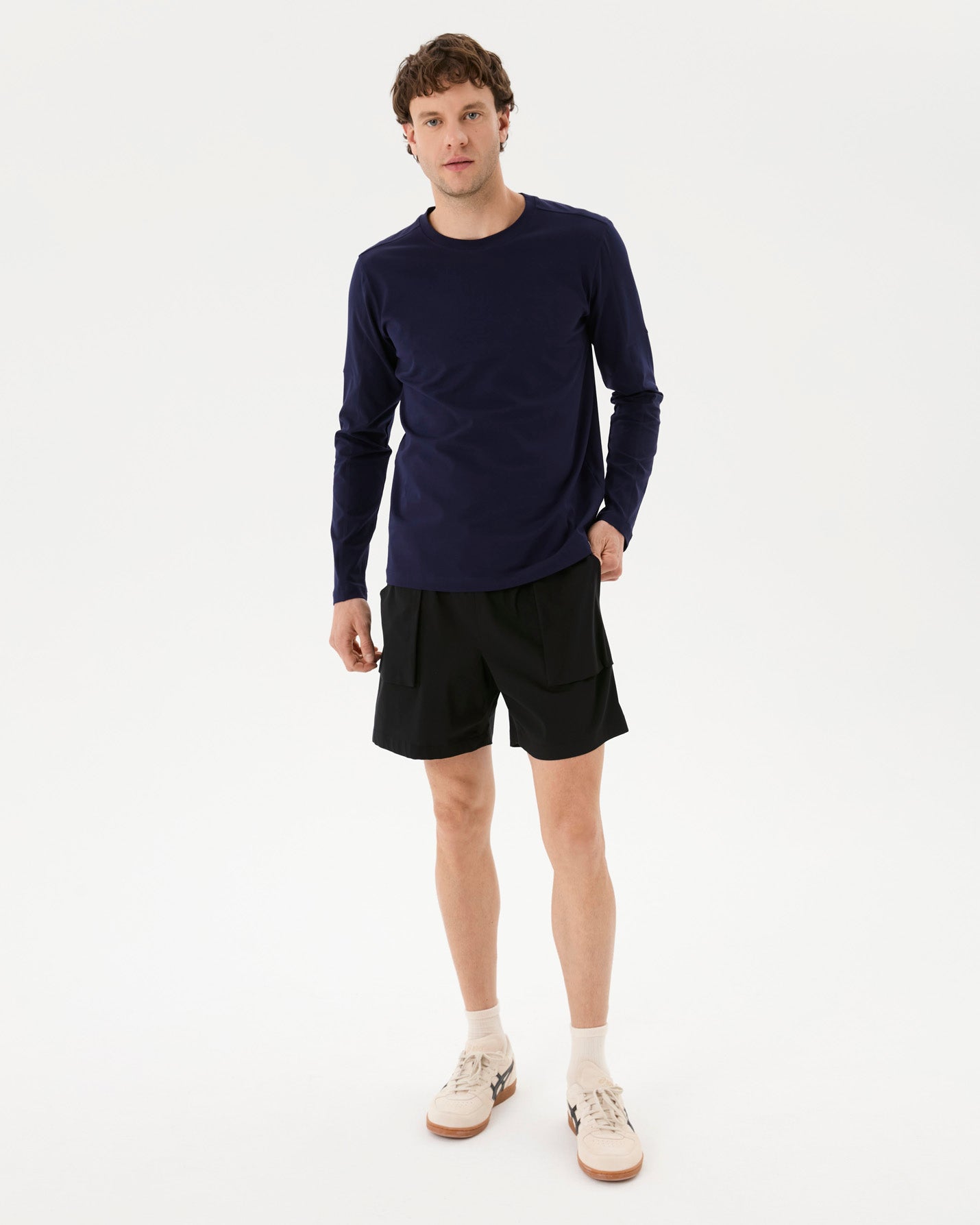 Indigo Erkek Uzun Kollu T-shirt