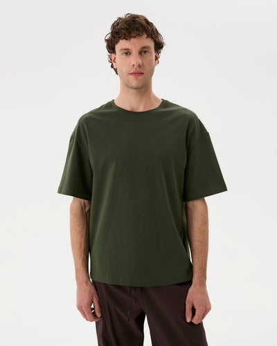 Haki Erkek Oversize T-shirt