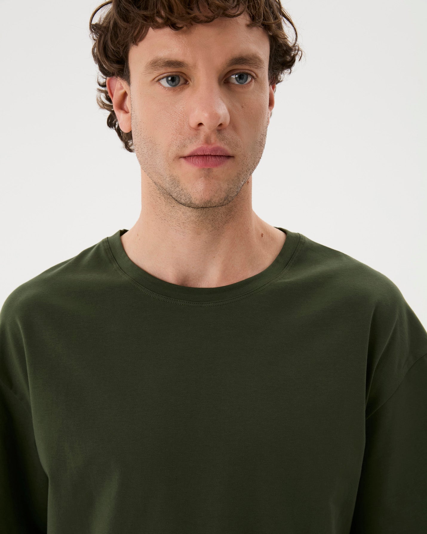 Haki Erkek Oversize T-shirt