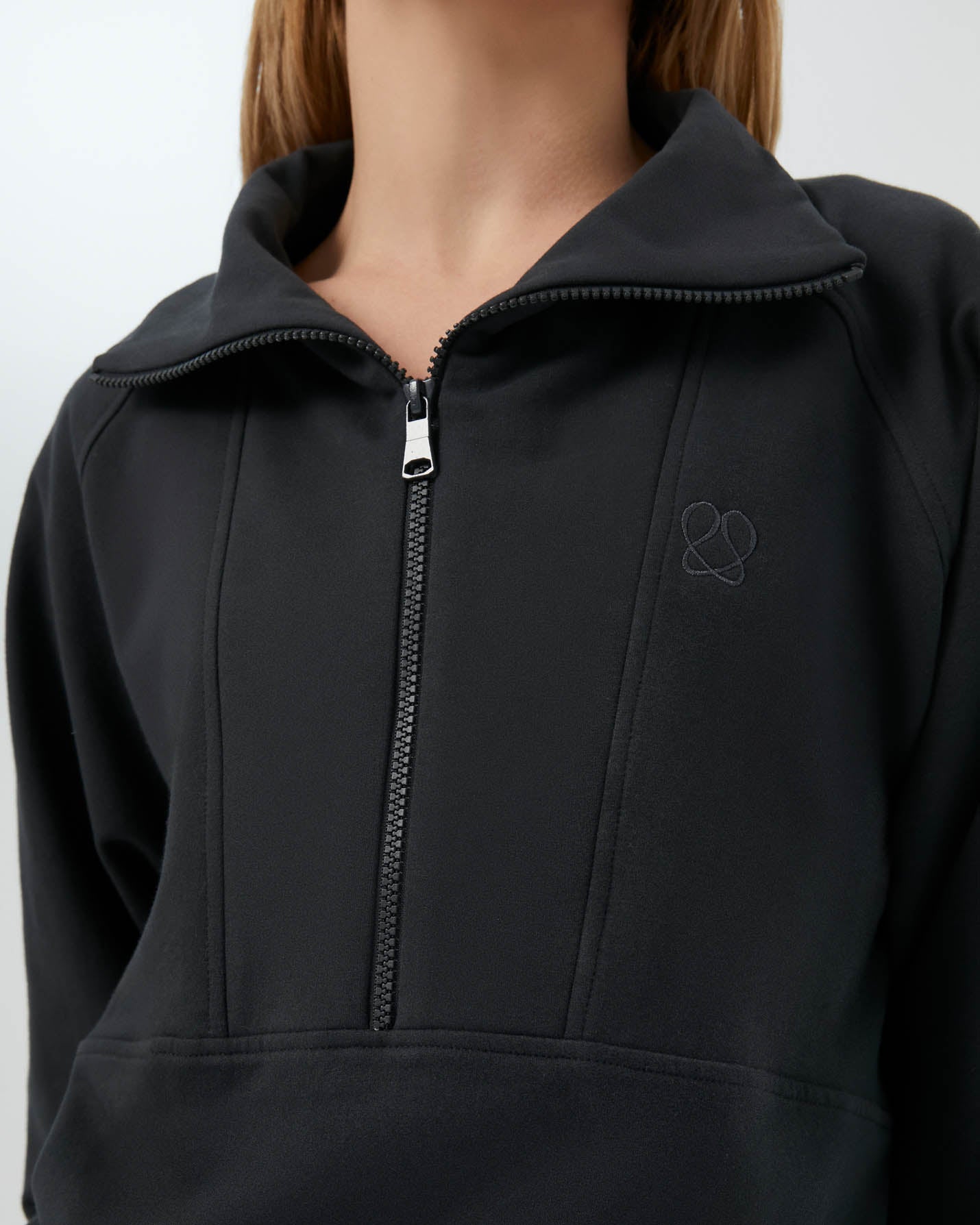 Antrasit Dik Yaka Sweatshirt
