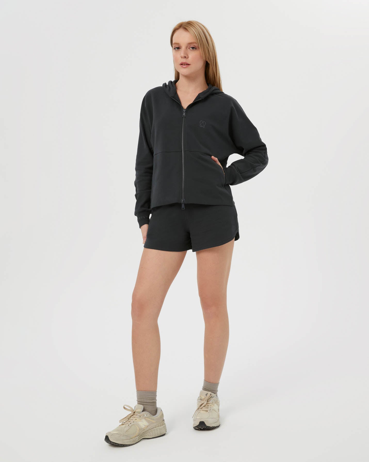 Antrasit Fermuarlı Hoodie