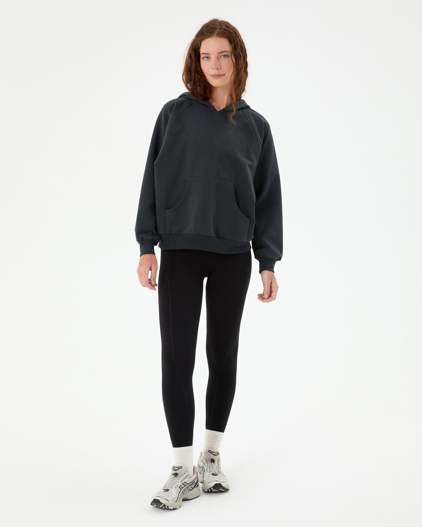 Antrasit Kapşonlu Oversize Sweatshirt