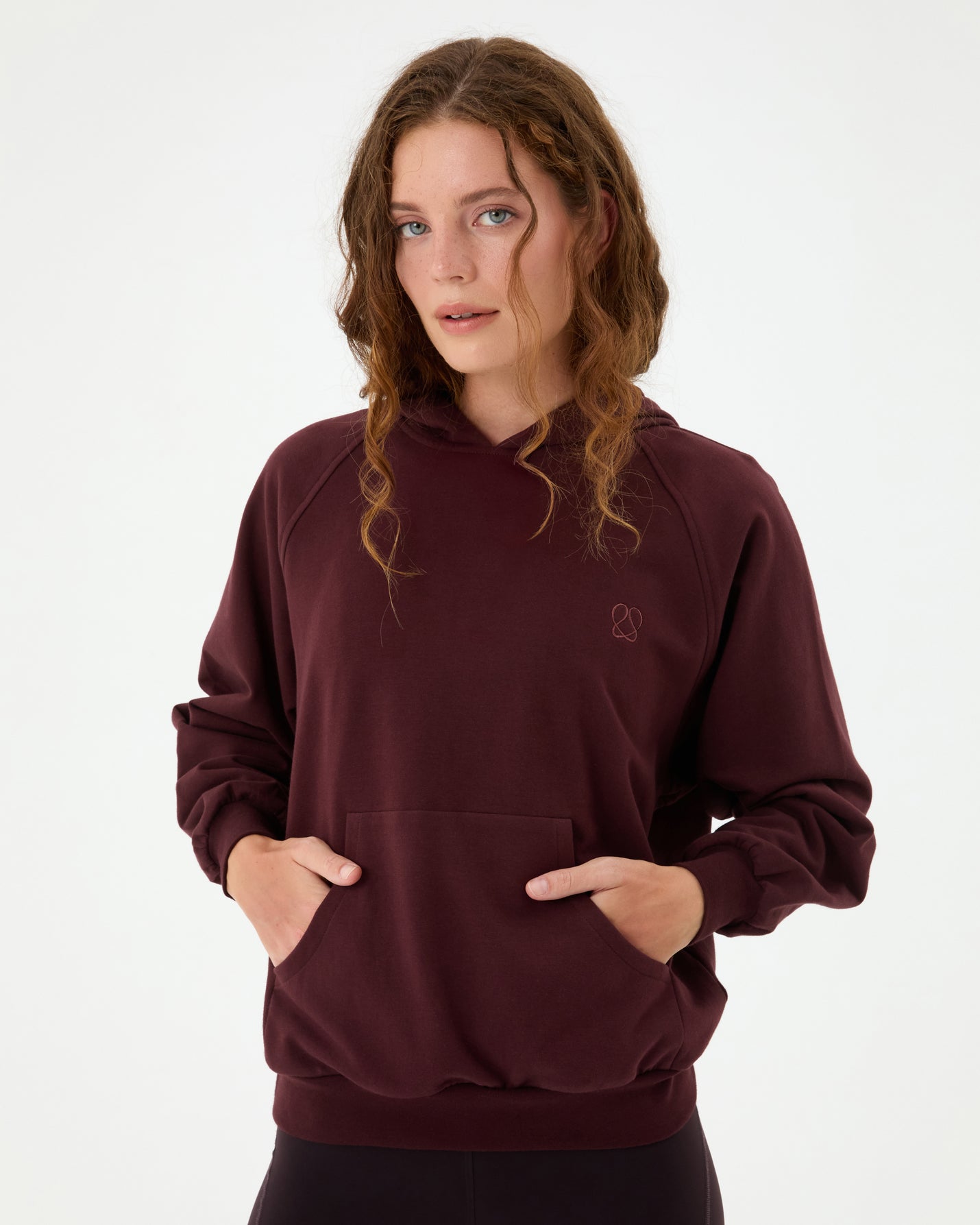 Kestane Kapşonlu Oversize Sweatshirt
