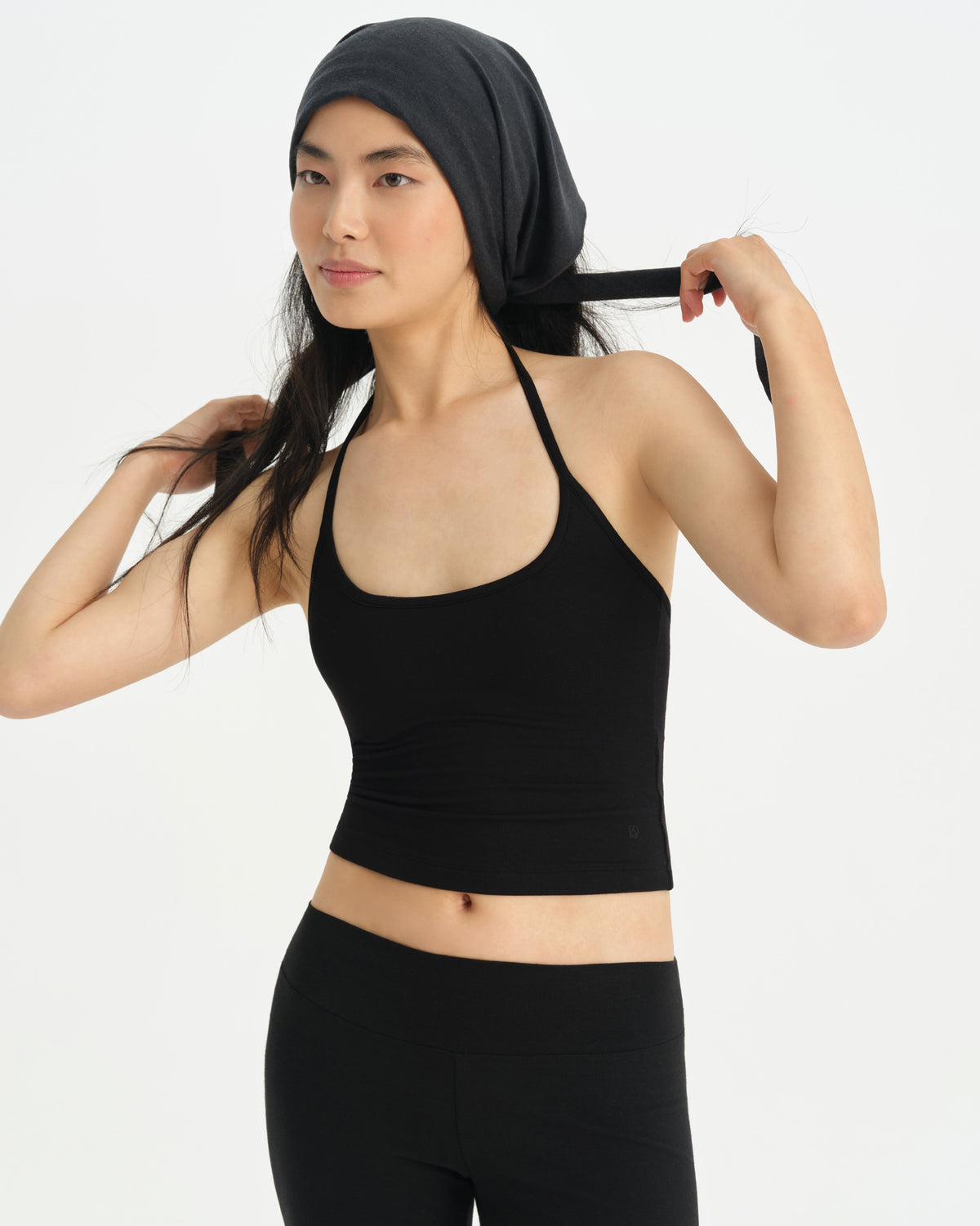 Füme Melanj Yünlü Şal/Bandana