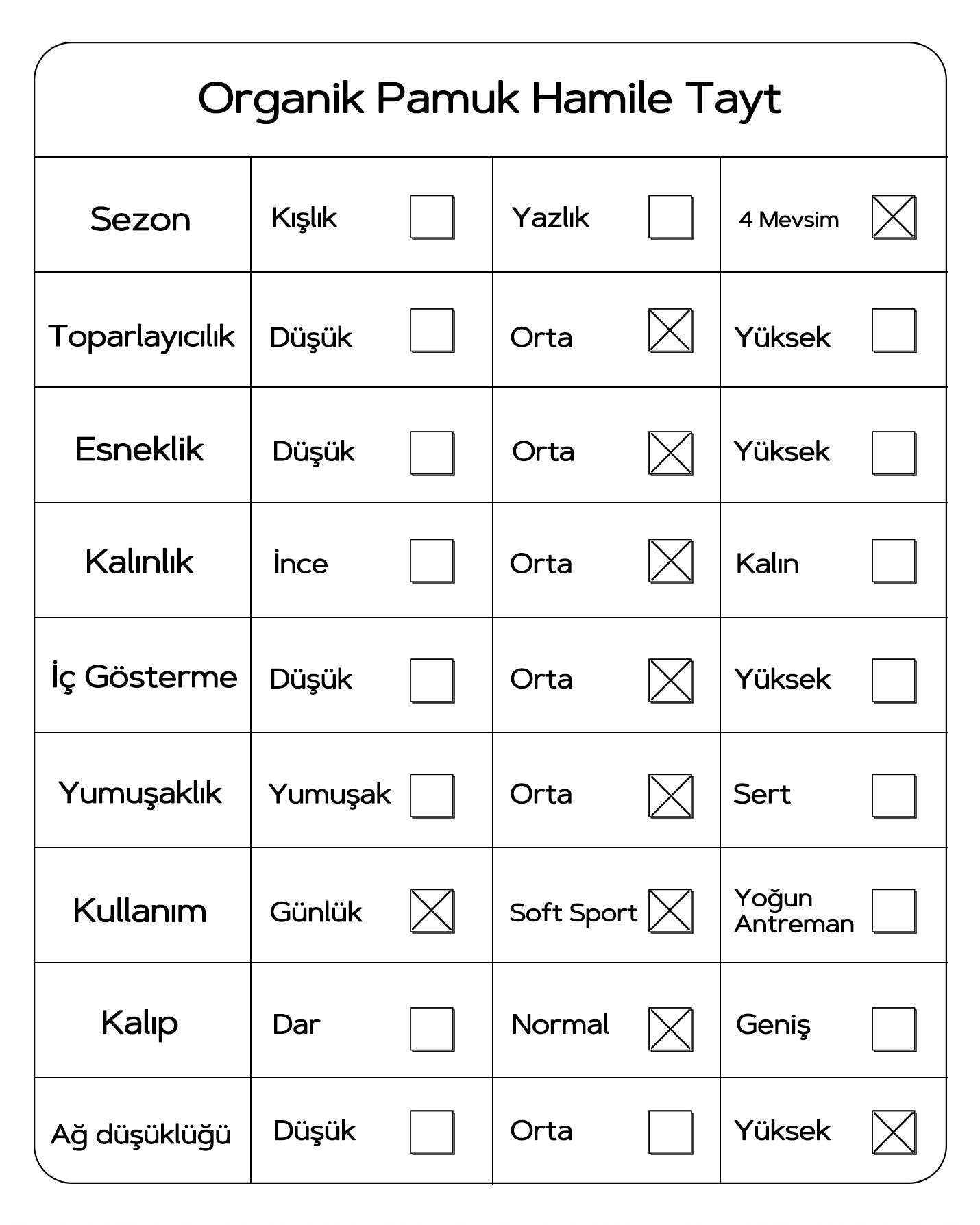 Organik Pamuk Hamile Taytı