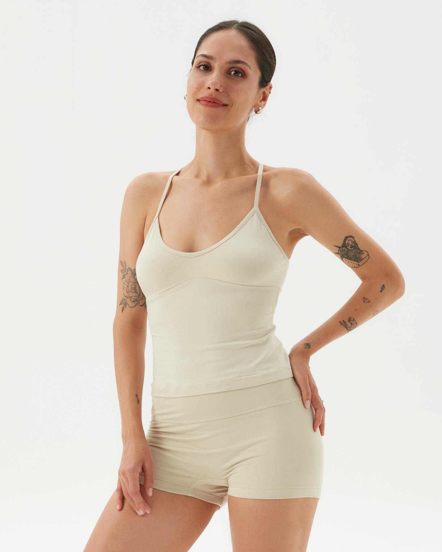 Krema Mini Boxer Şort