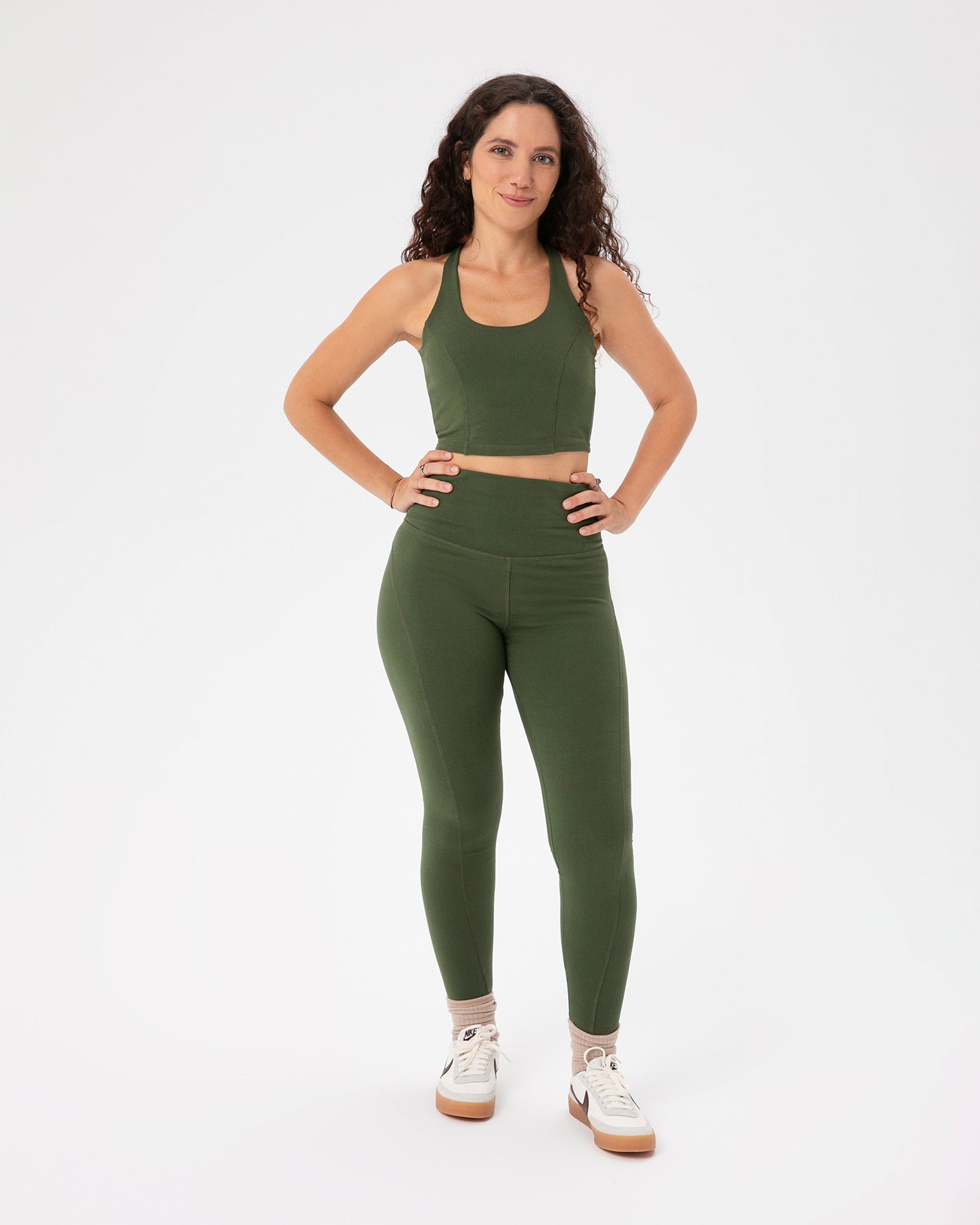 Haki Active Organik Pamuk Tayt