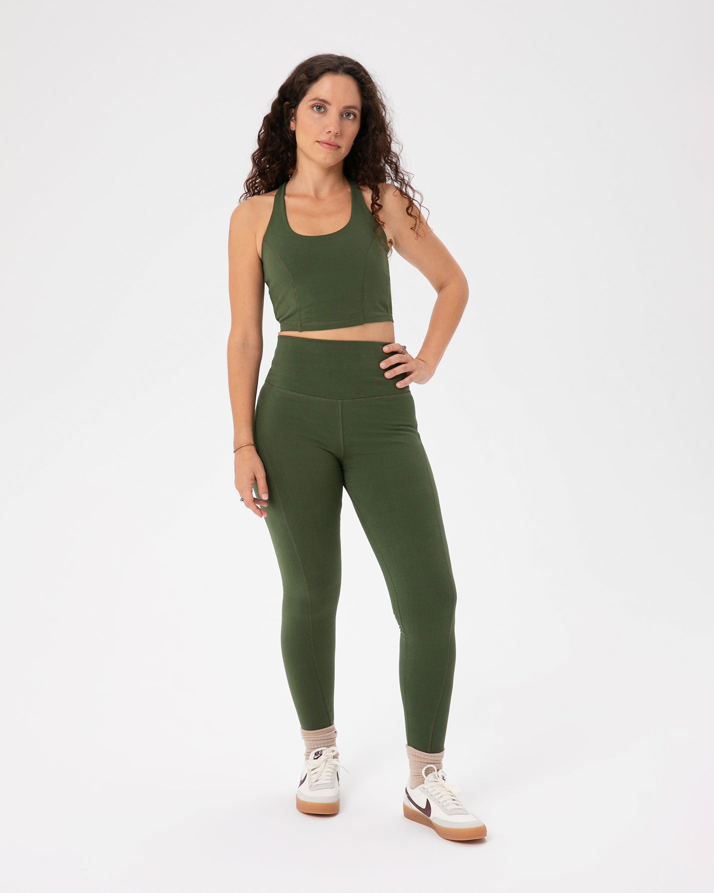 Haki Active Organik Pamuk Tayt