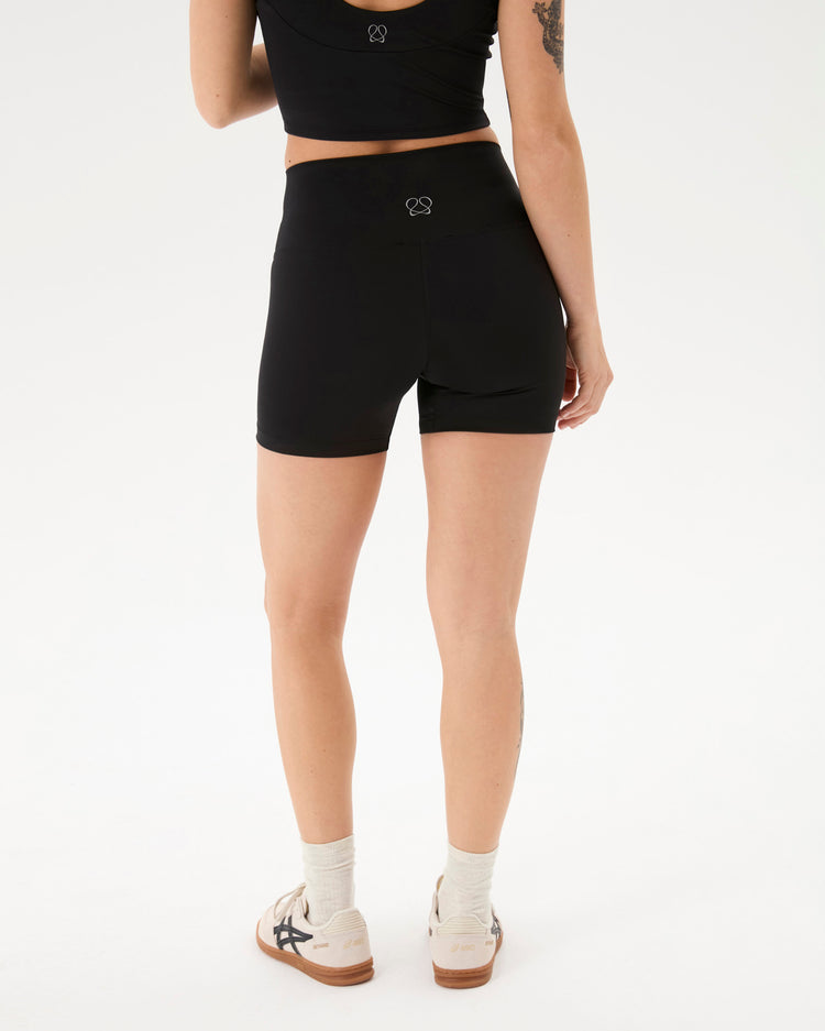 Siyah Recycled Active Biker Şort