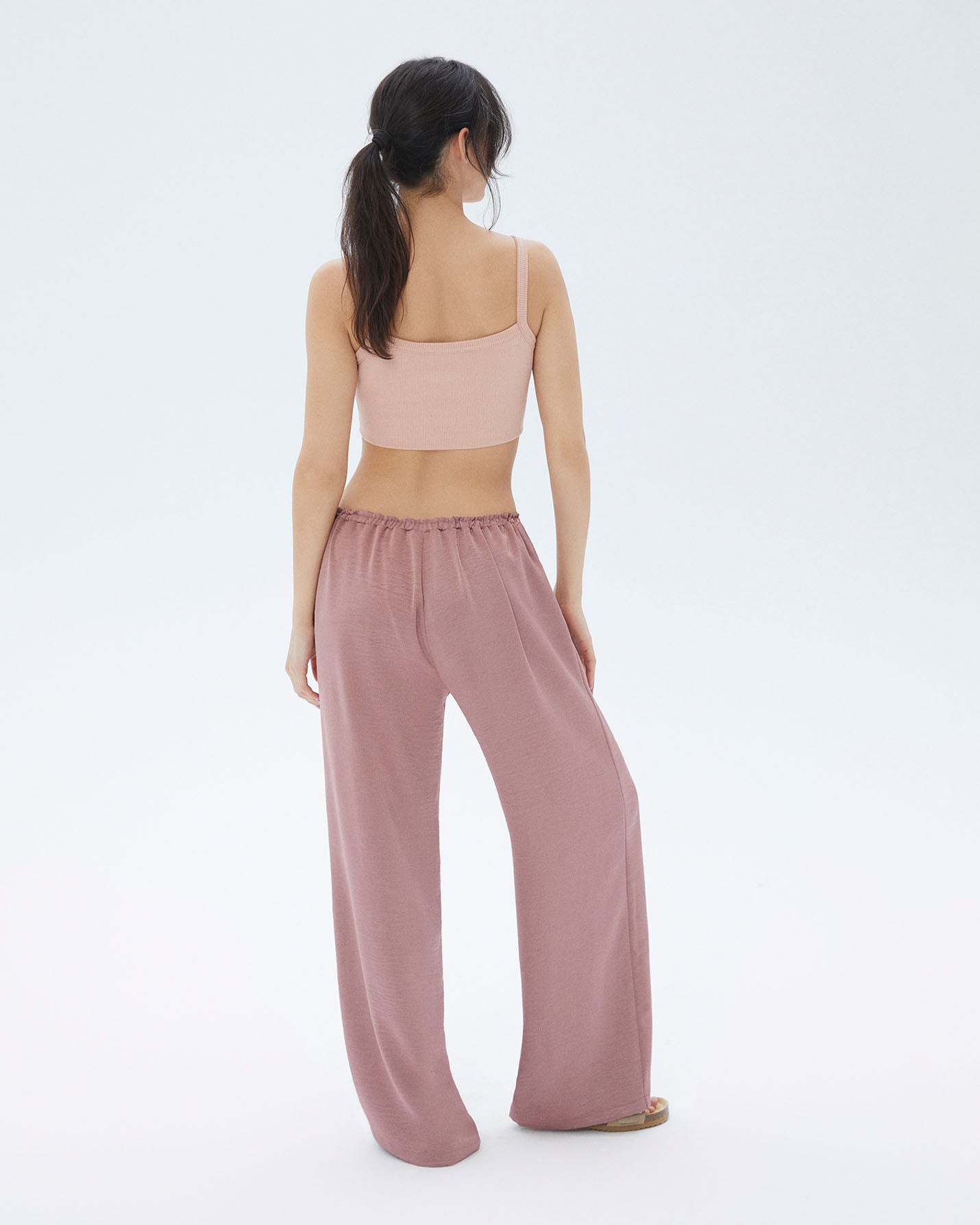 Bağcıklı Büzgülü Pantolon