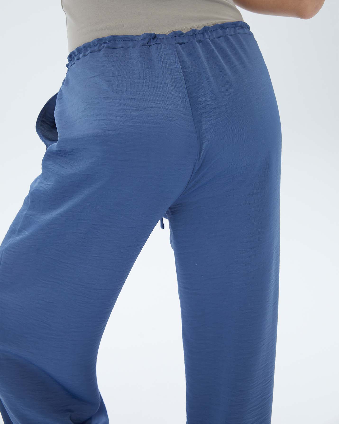 Bağcıklı Büzgülü Pantolon
