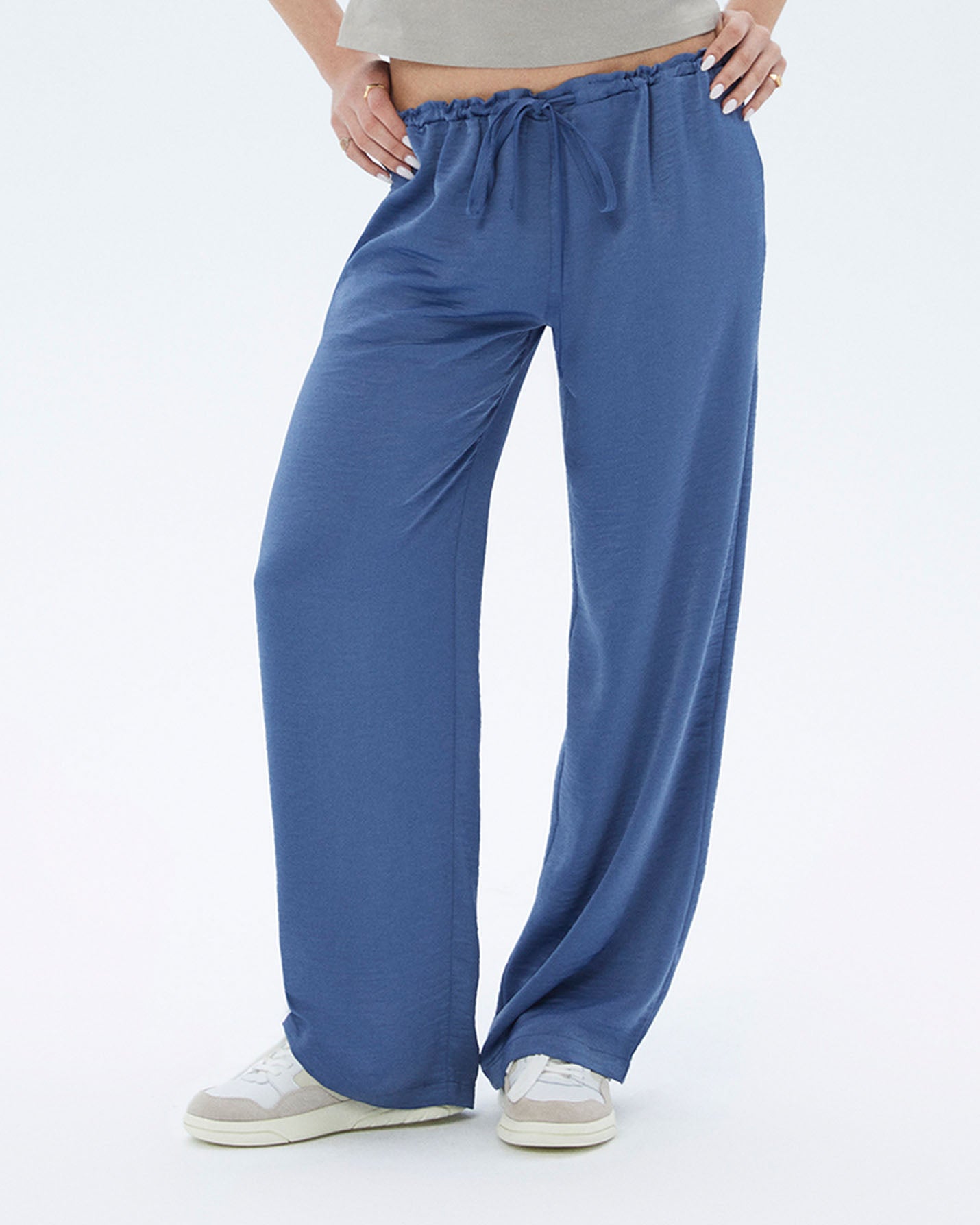 Bağcıklı Büzgülü Pantolon
