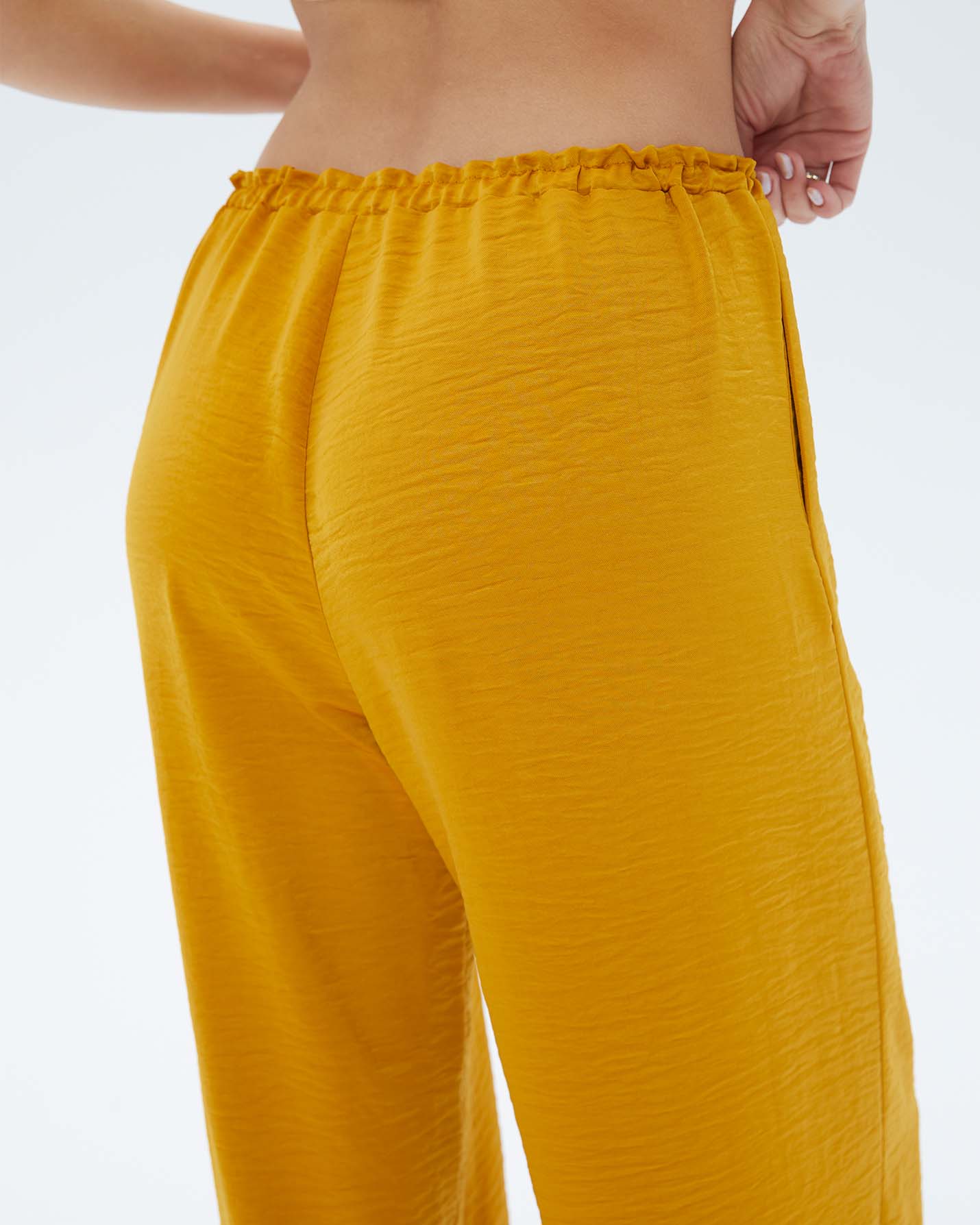 Bağcıklı Büzgülü Pantolon