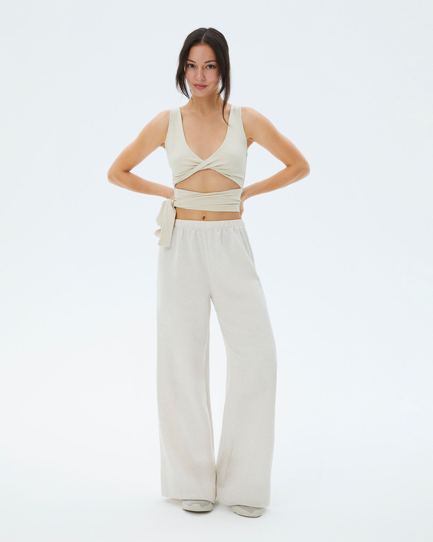 Wide Keten Pantolon