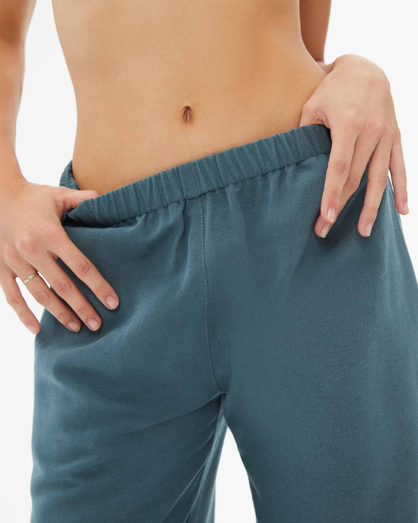 Slit Keten Pantolon
