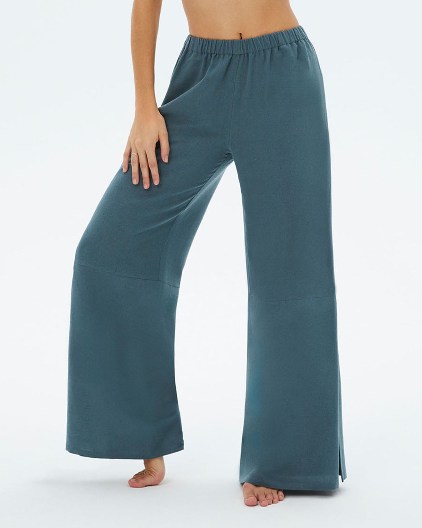 Slit Keten Pantolon