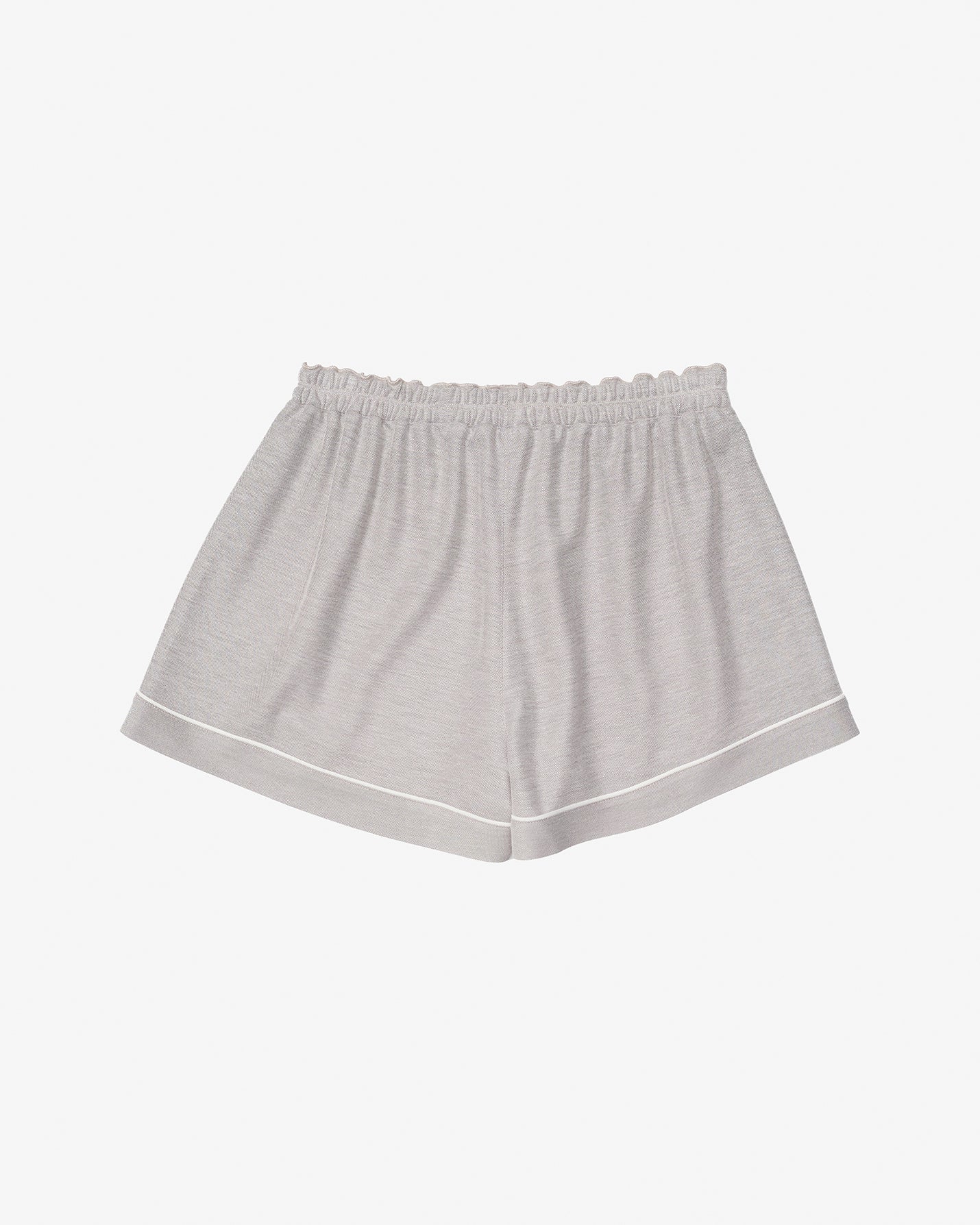 Gri Biyeli Pijama Şort