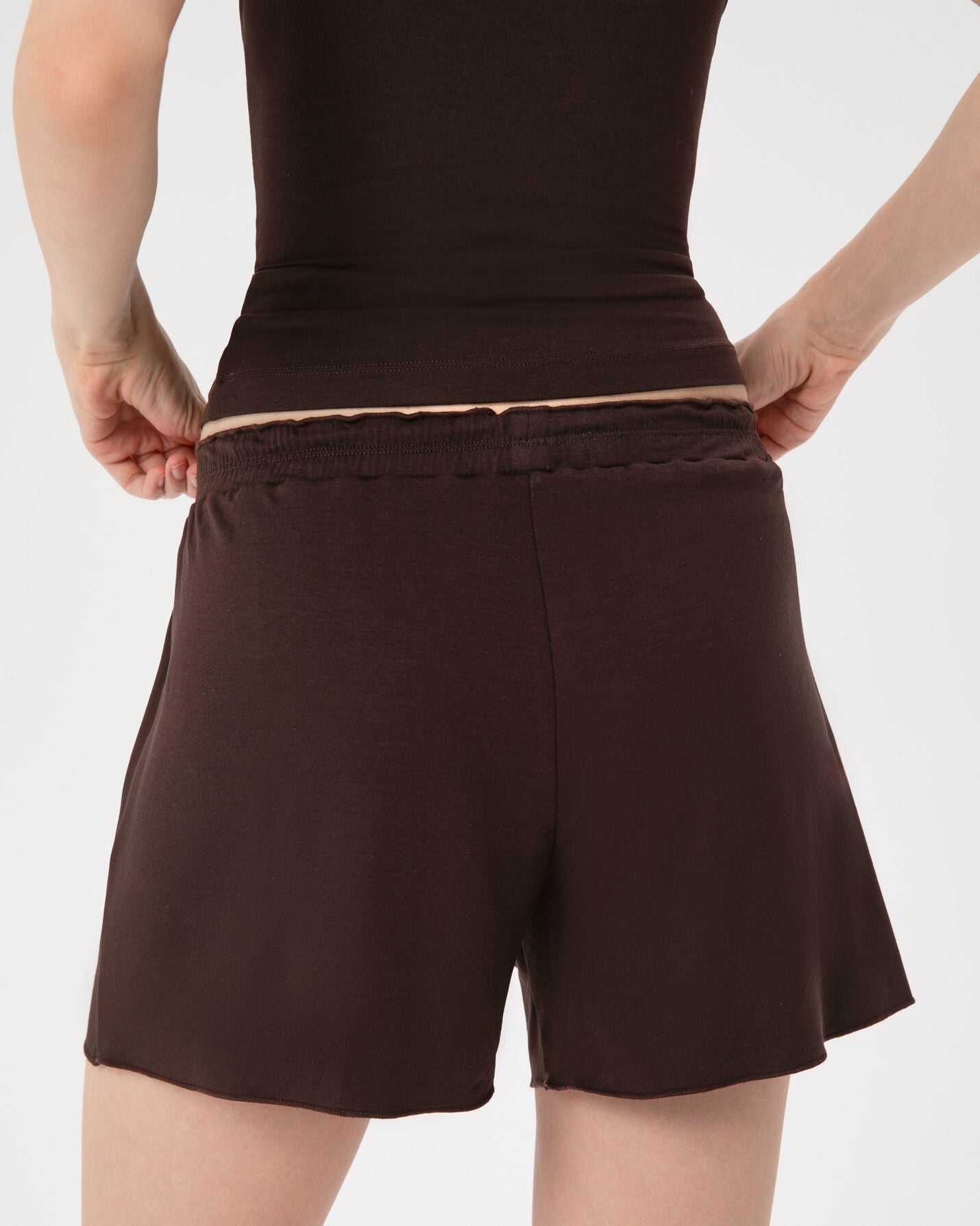 Kahverengi Büzgülü Pijama Boxer