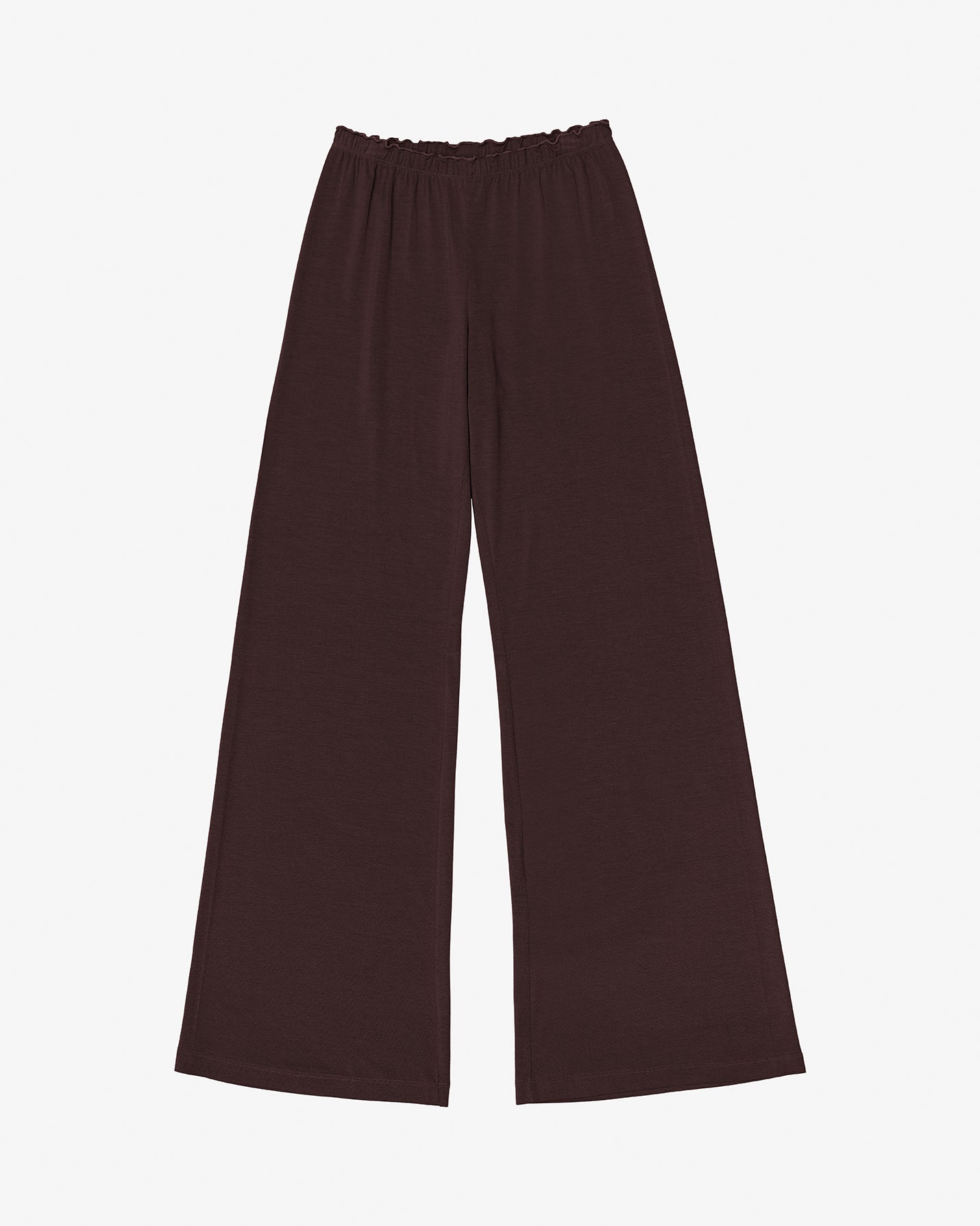 Kahverengi Flare Pijama Pantolon