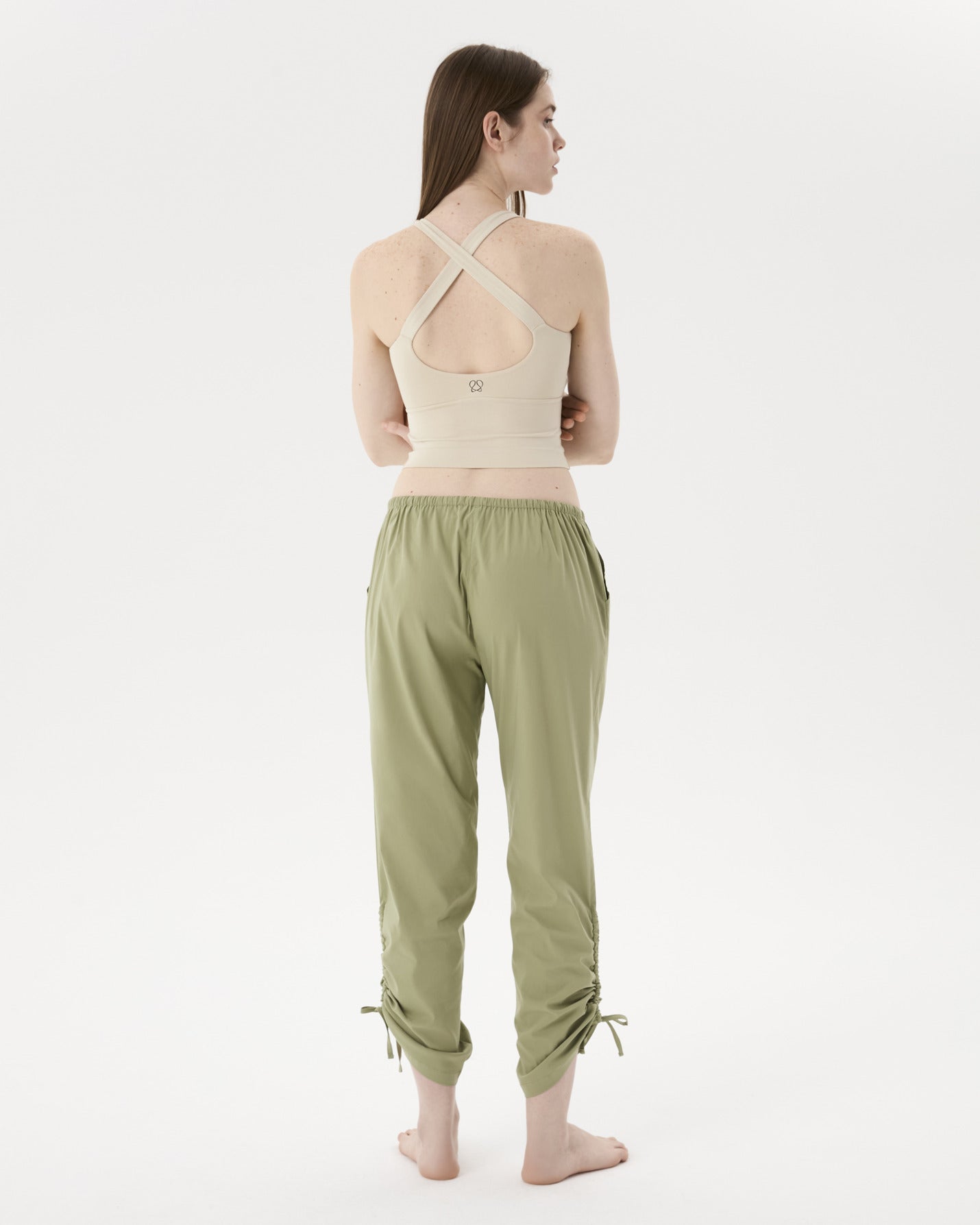 Matcha Paça Büzgülü Rahat Pantolon