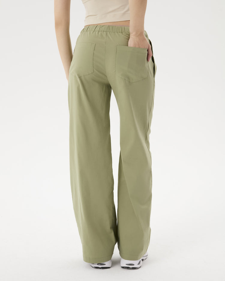 Matcha Bel Büzgülü Rahat Pantolon