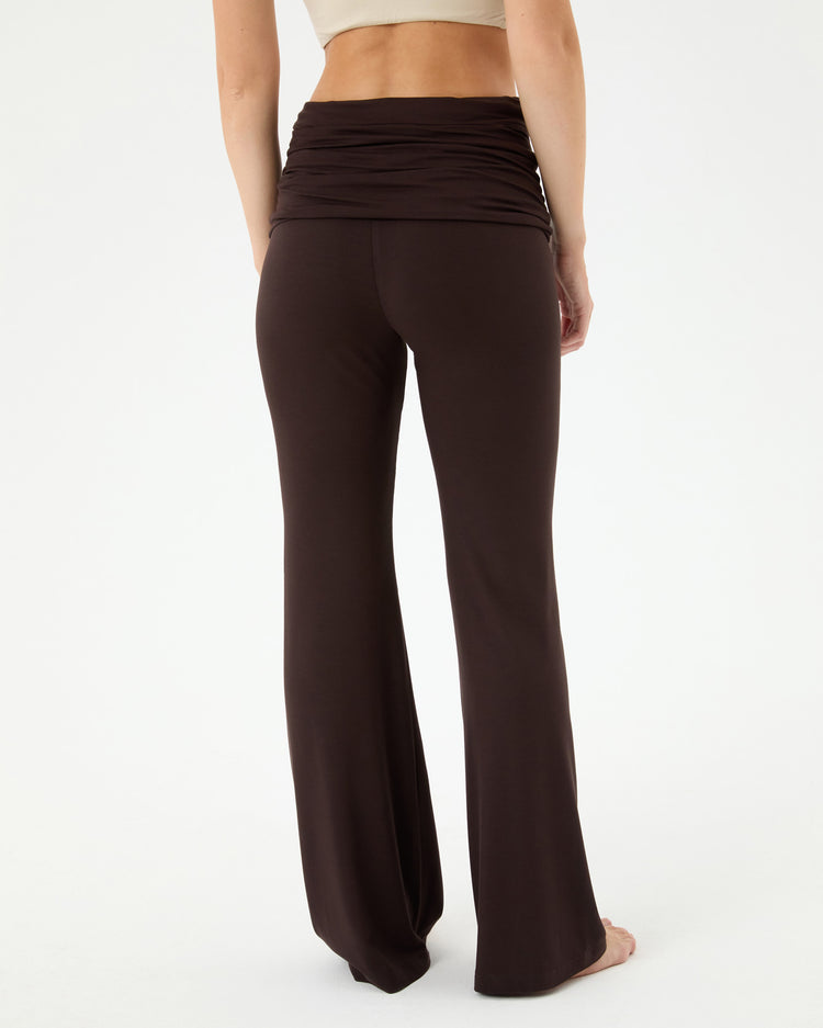 Kahverengi Katlanır Bel Lounge Pantolon