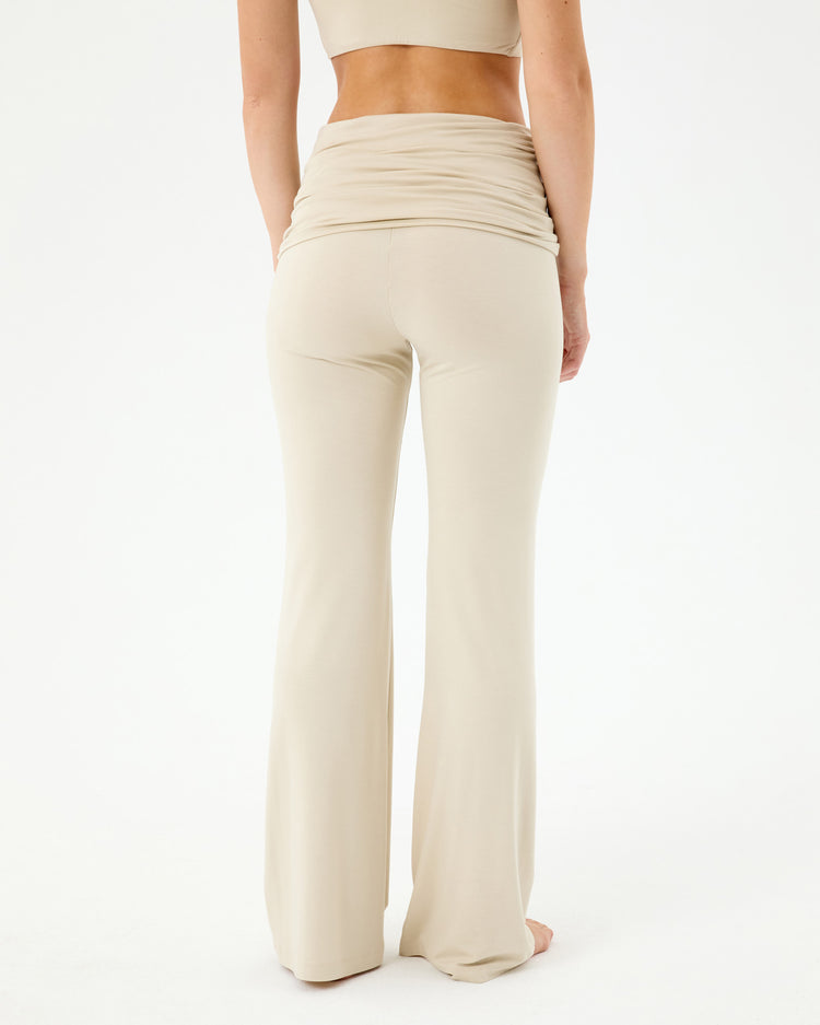 Krema Katlanır Bel Lounge Pantolon