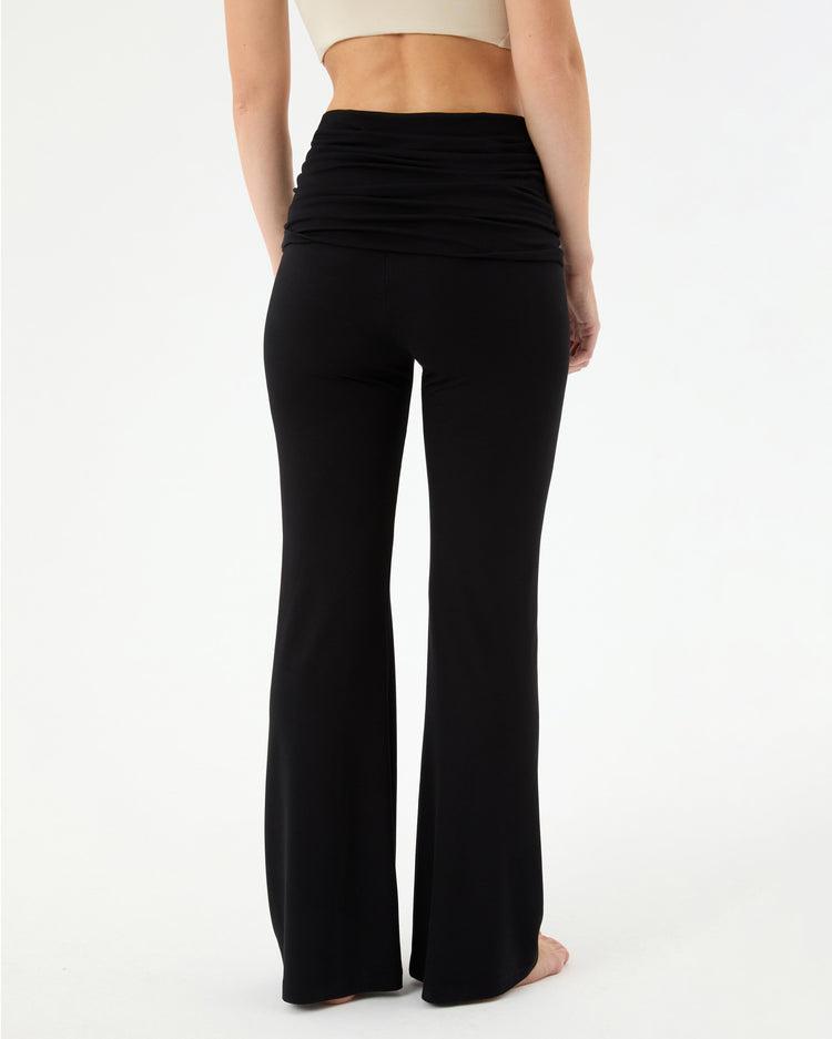 Siyah Katlanır Bel Lounge Pantolon