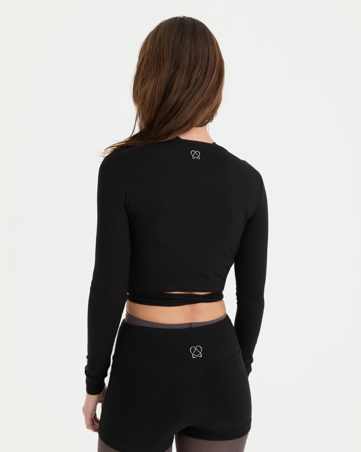 Siyah Anvelop Wrap Crop