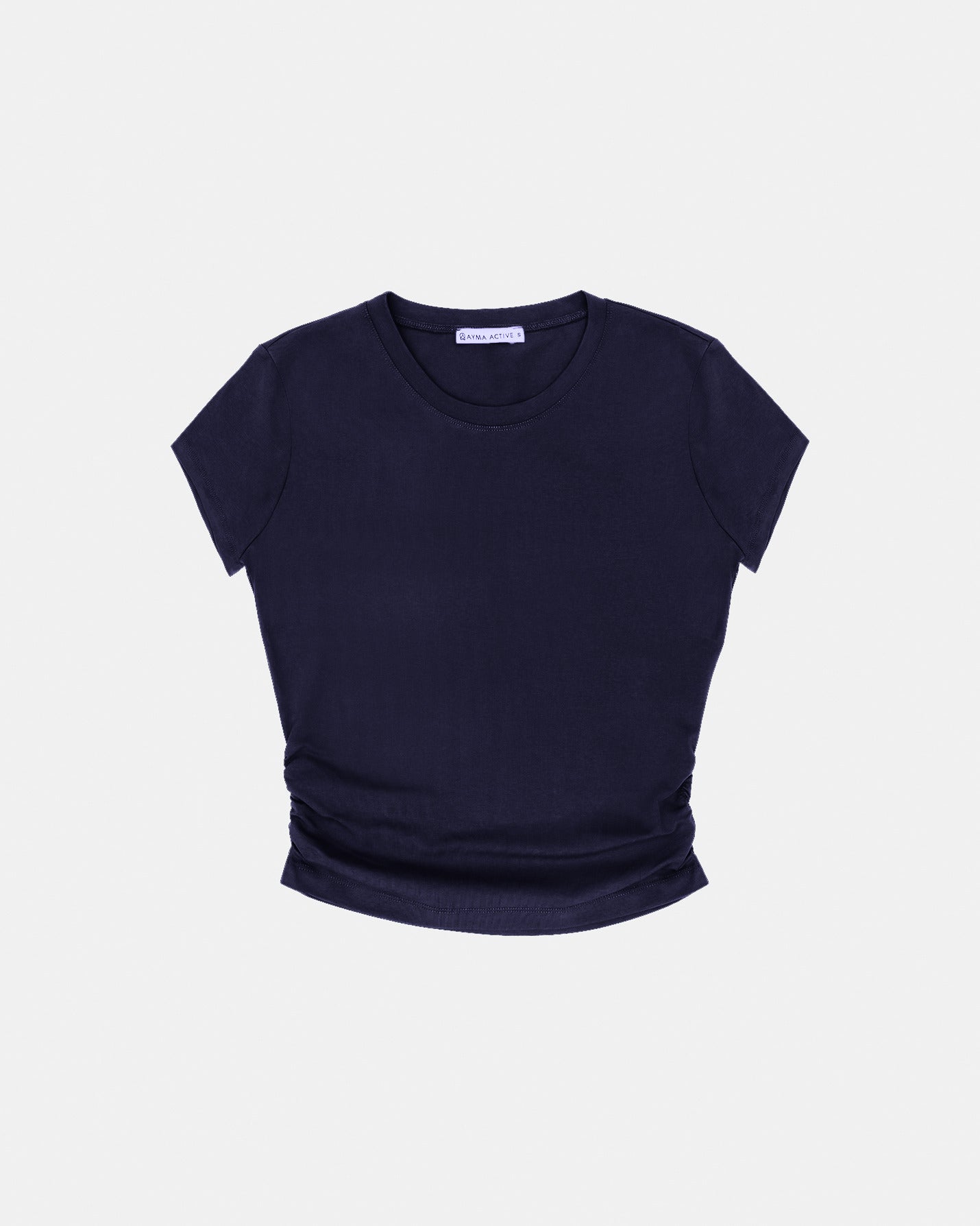 Indigo Yandan Büzgülü T-shirt