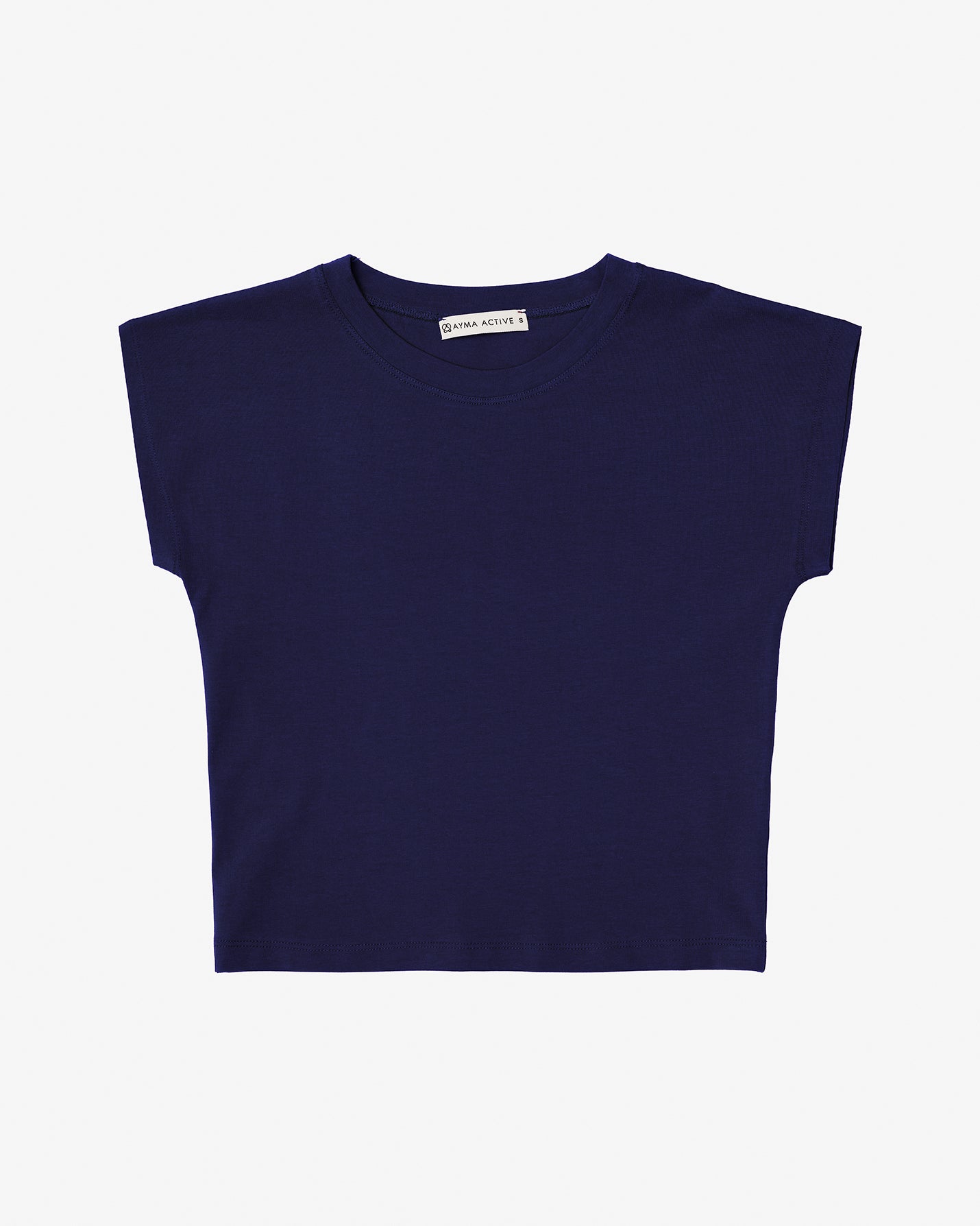 Indigo Basic Half Crop T-shirt