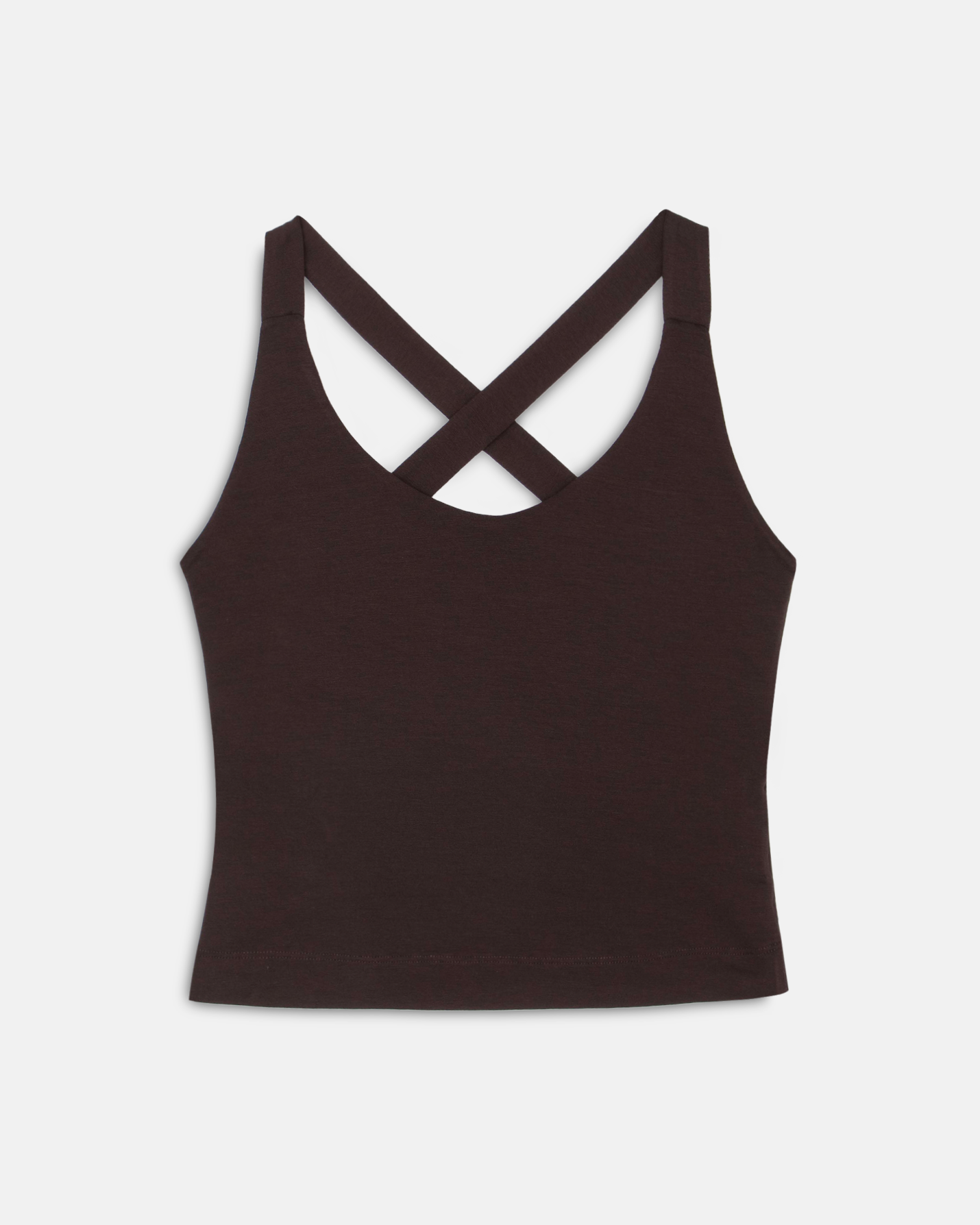 Kahverengi Halter Half Crop Bluz