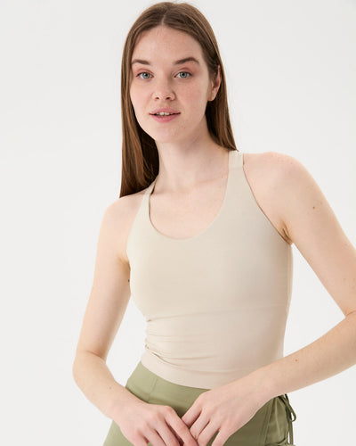 Krema Halter Half Crop Bluz