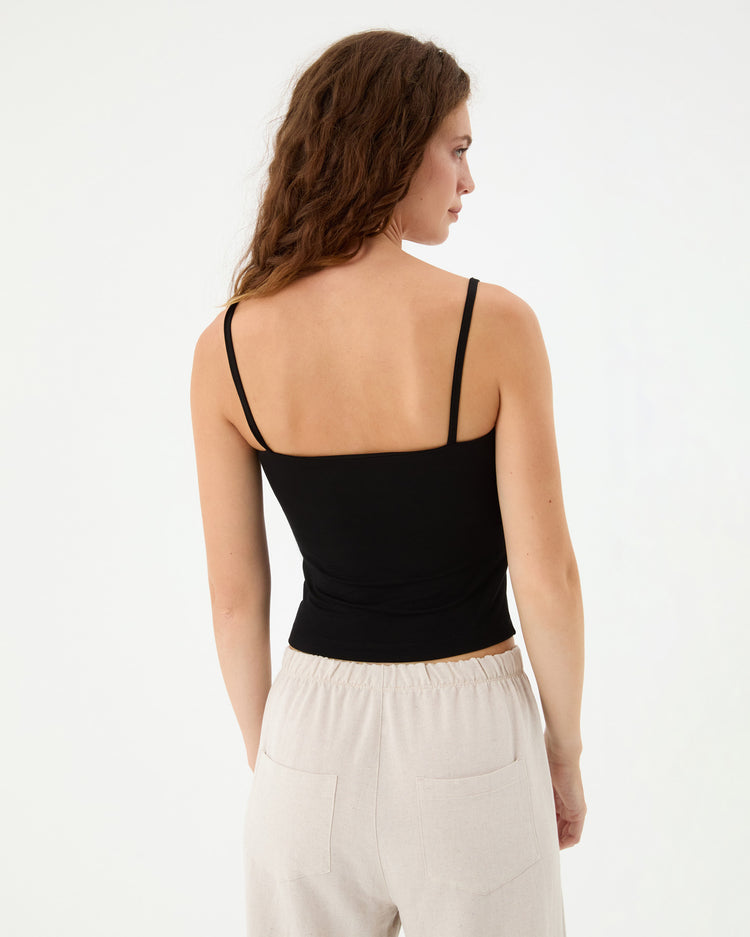 Siyah Basic Askılı Atlet