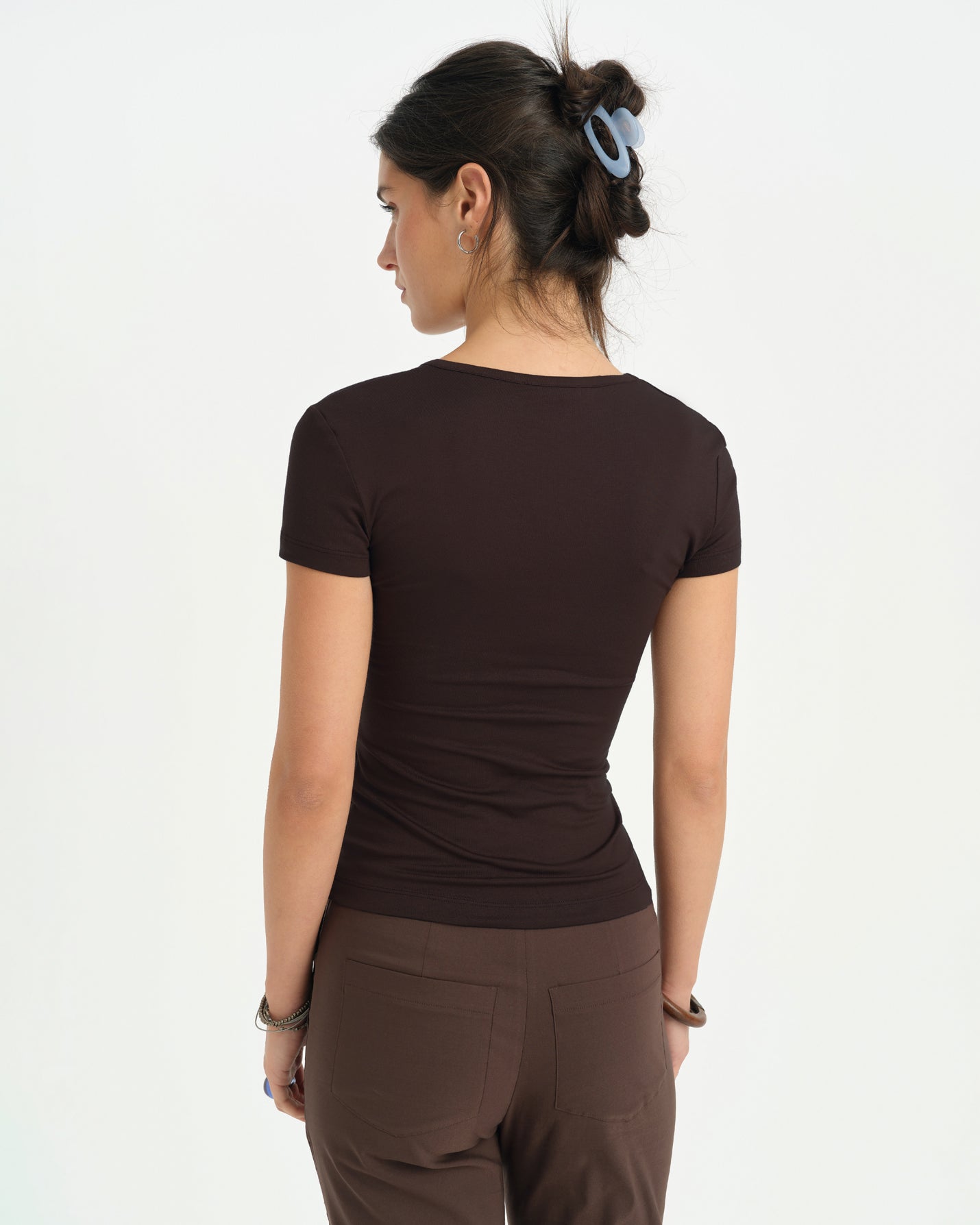 Kahverengi Basic T-shirt